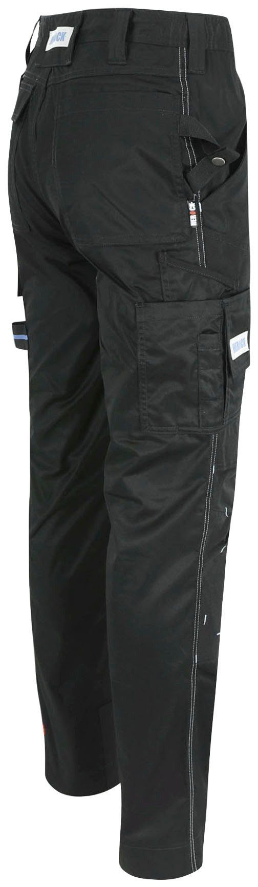 Herock Arbeitshose Capua Hose Viele Coolmax® mit schwarz mehrere Stretch, Taschen, -Techn.; Farben leicht