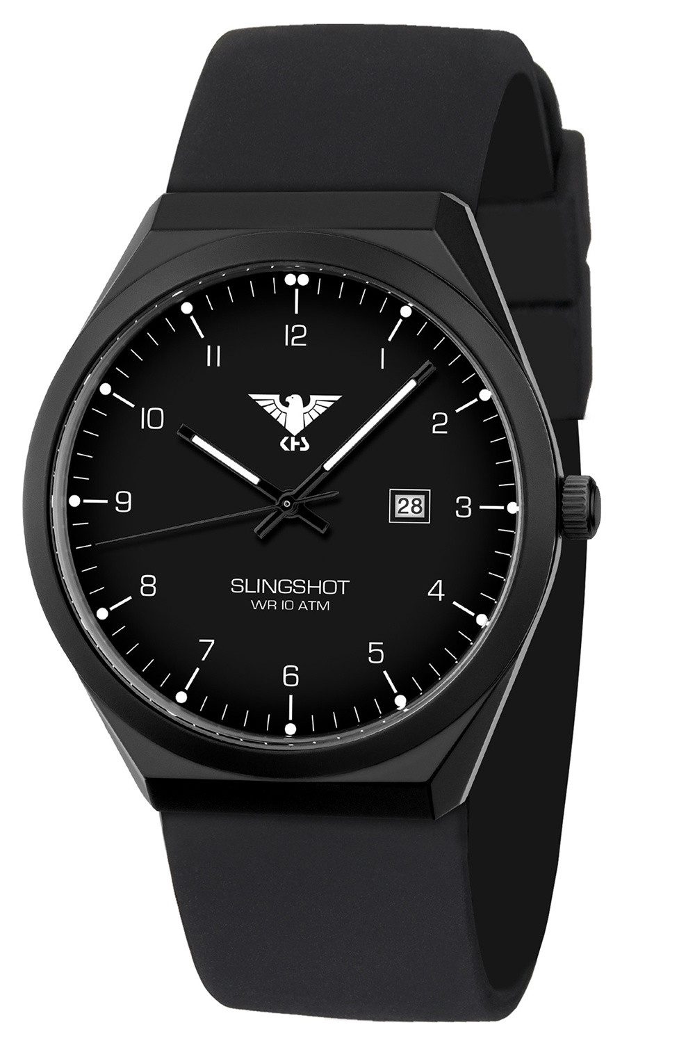 KHS Quarzuhr Slingshot Quarz Schwarz