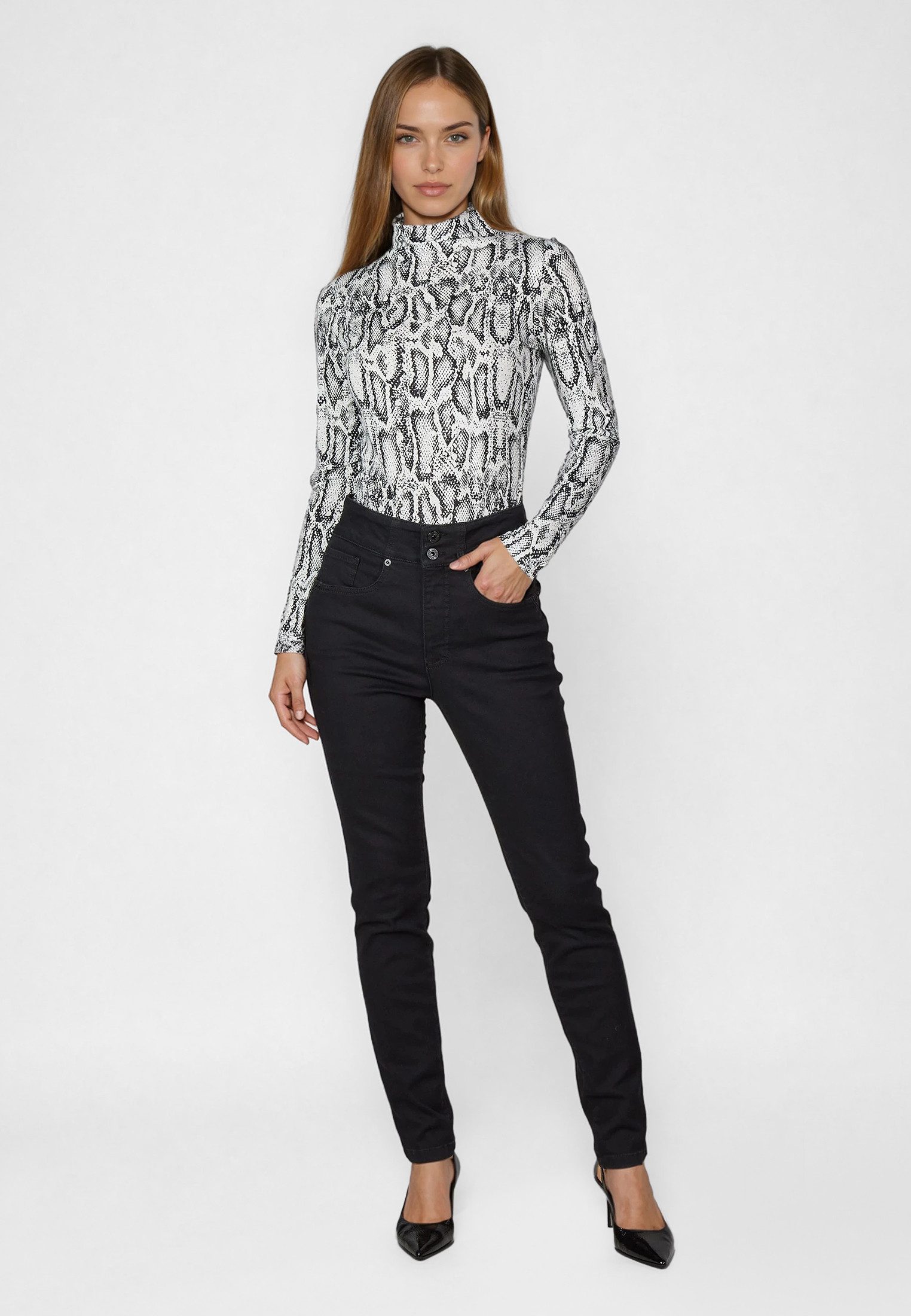 MARC AUREL Langarmshirt mit Snakeprint günstig online kaufen