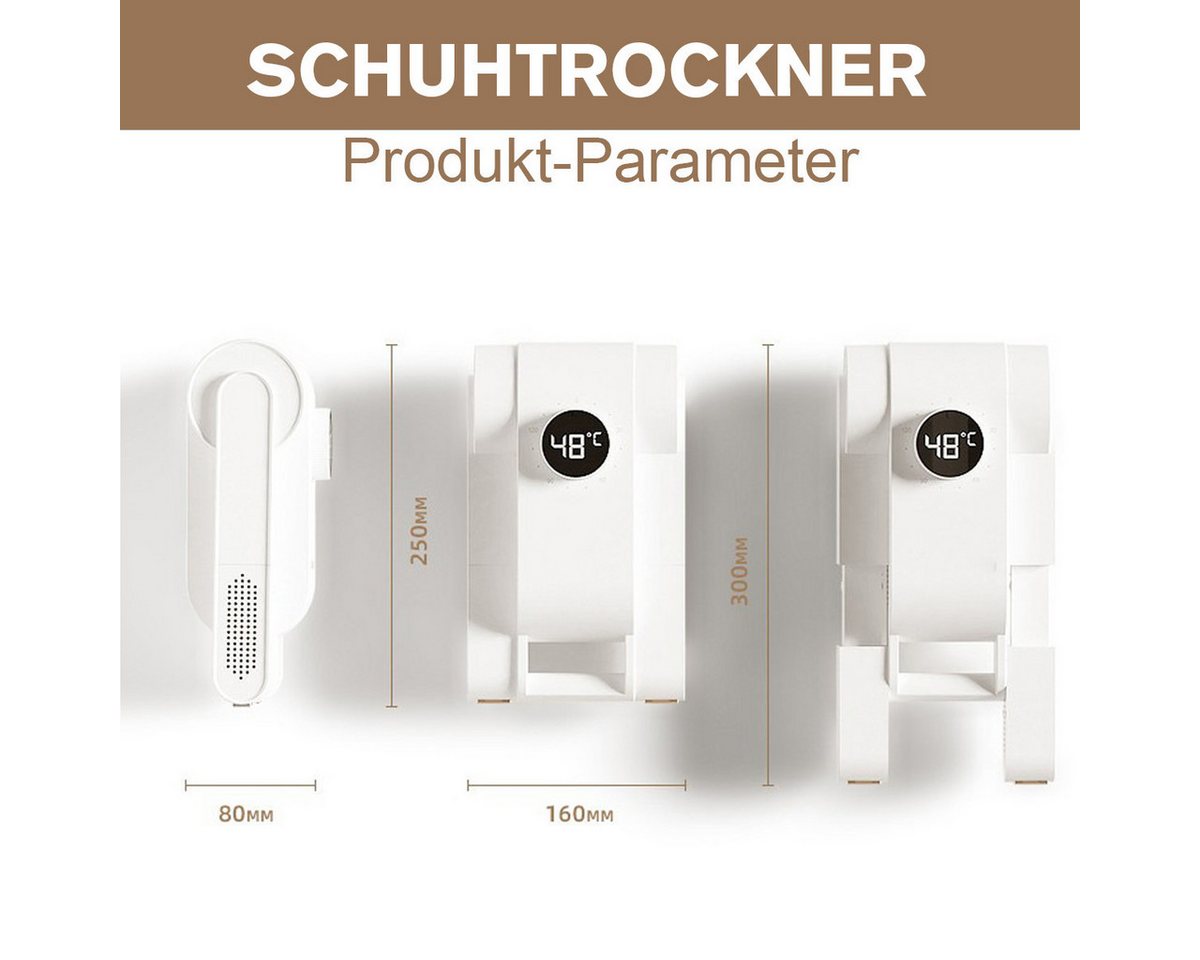 Thumbnail - ZEUOPQ Schuhtrockner Schuhtrockner Desodorierende und sterilisierende Haushaltstrockner, intelligenter beheizter Schuhtr...