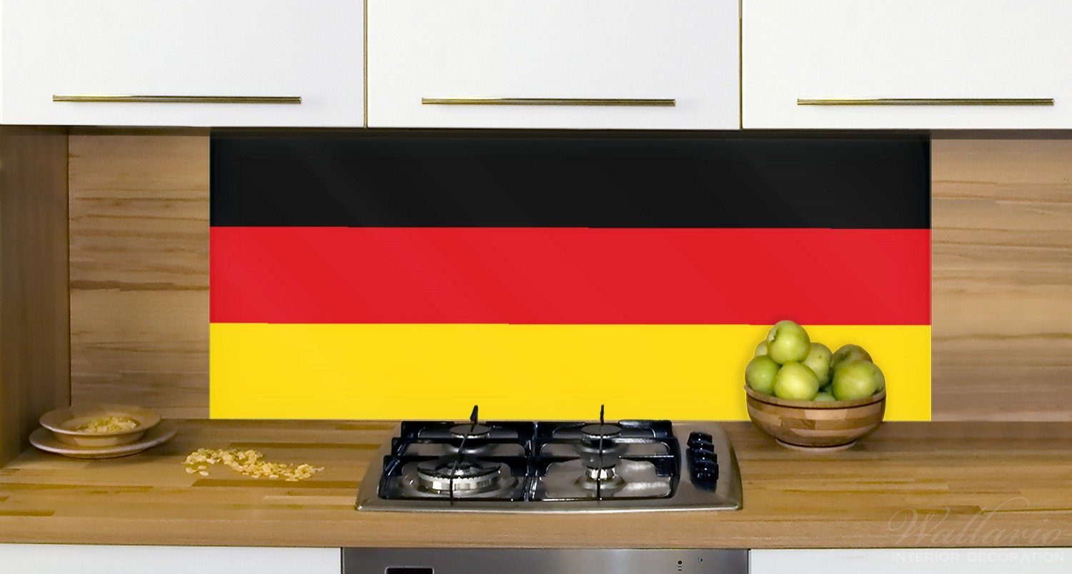 (1-tlg) Wallario Flagge, Deutsche Küchenrückwand