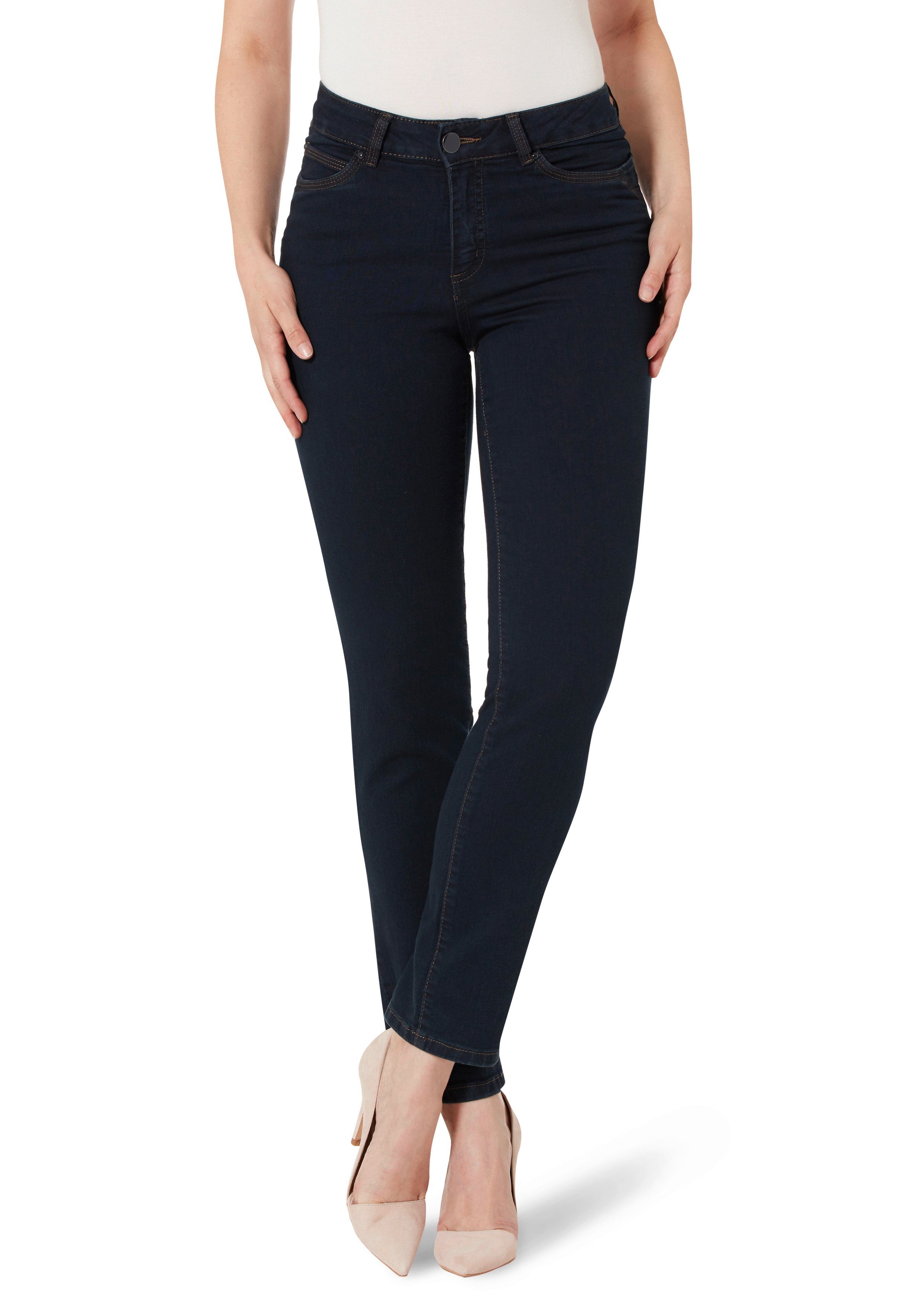 STOOKER WOMEN Slim-fit-Jeans Milano Damen Stretch Jeans-DARK BLUE-Magic Shape