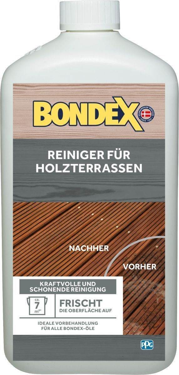 Bondex Terrassen-Reiniger, 1 l, hartnäckige Verschmutzungen von Holzterrassen Holzreiniger