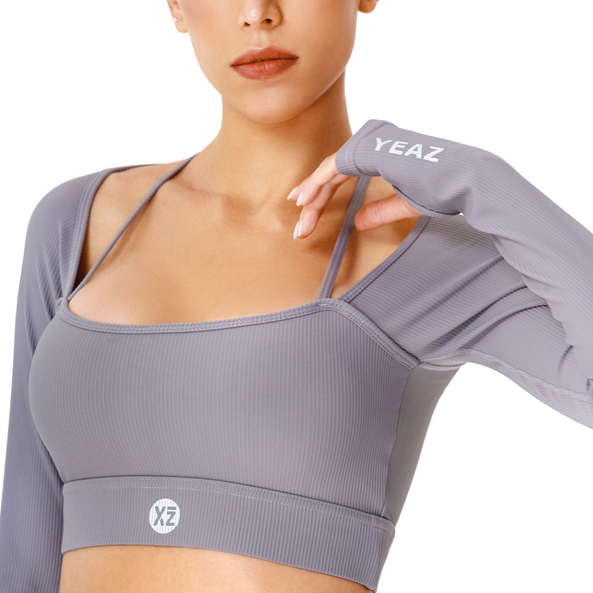 YEAZ Yogatop CLUB LEVEL Long Top (1-tlg) Perfekt für Workouts, Yoga, Fitness & Joggen