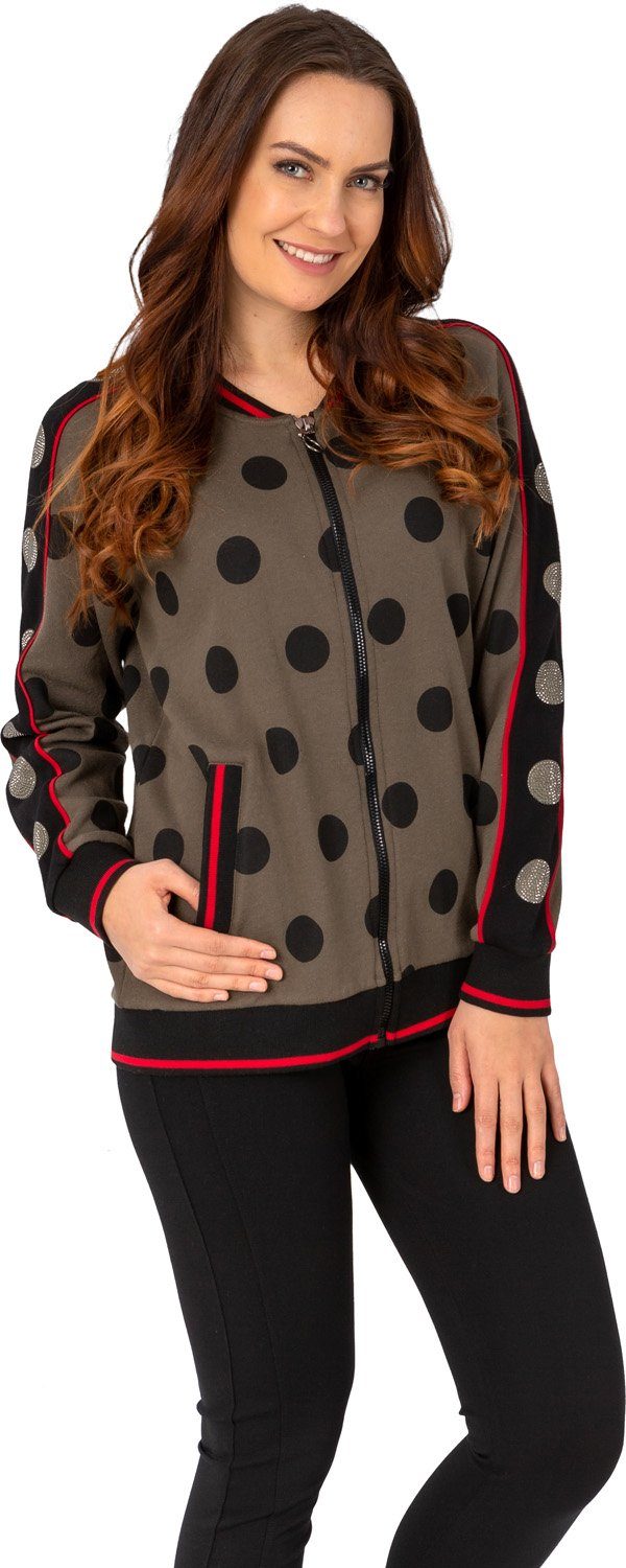 Gio Milano Sweatjacke G25-9101 in Punkte günstig online kaufen