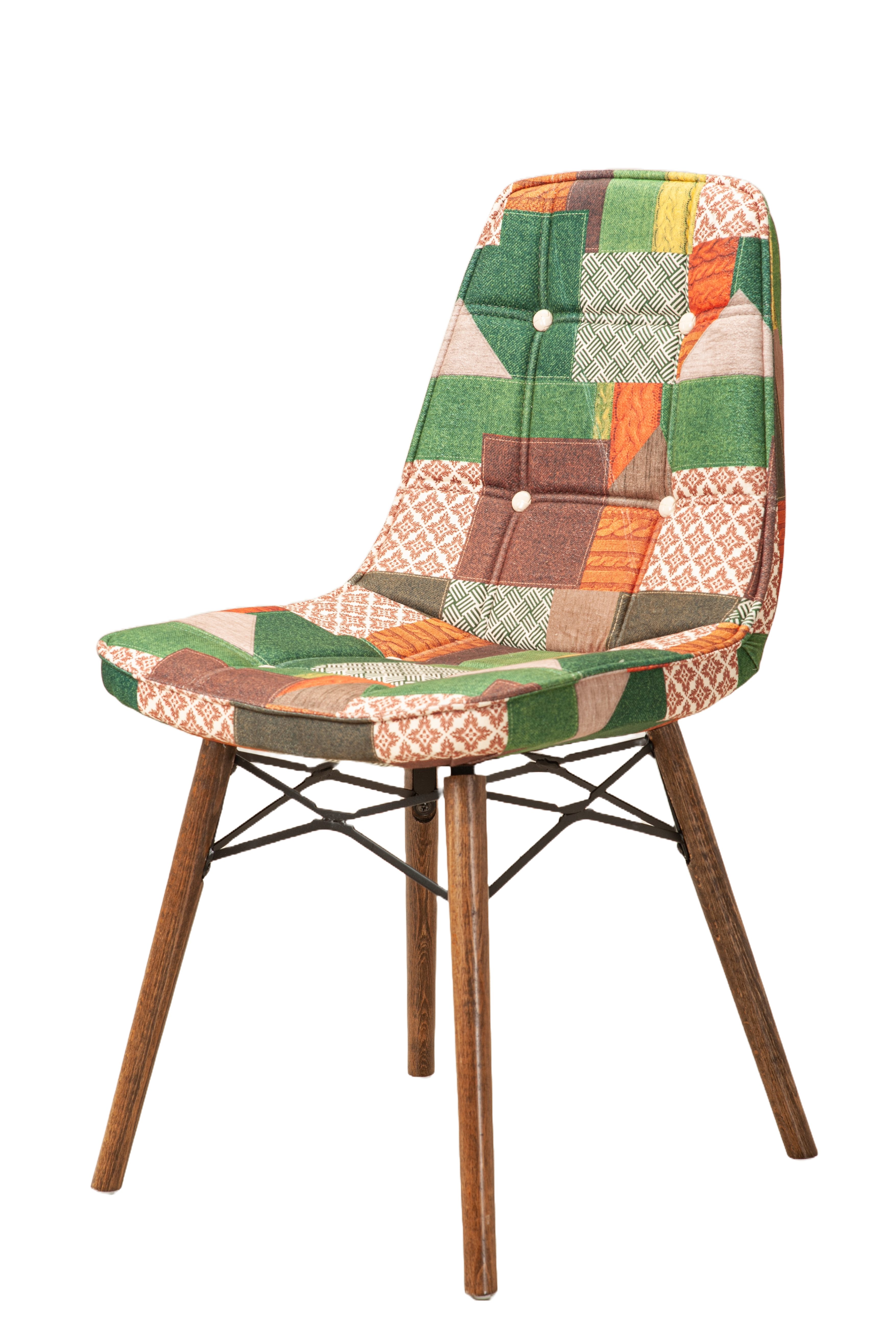 Stuhlmann Esszimmerstuhl Denver (632E, 1 St), mit Metallgestell und Holzbeinen