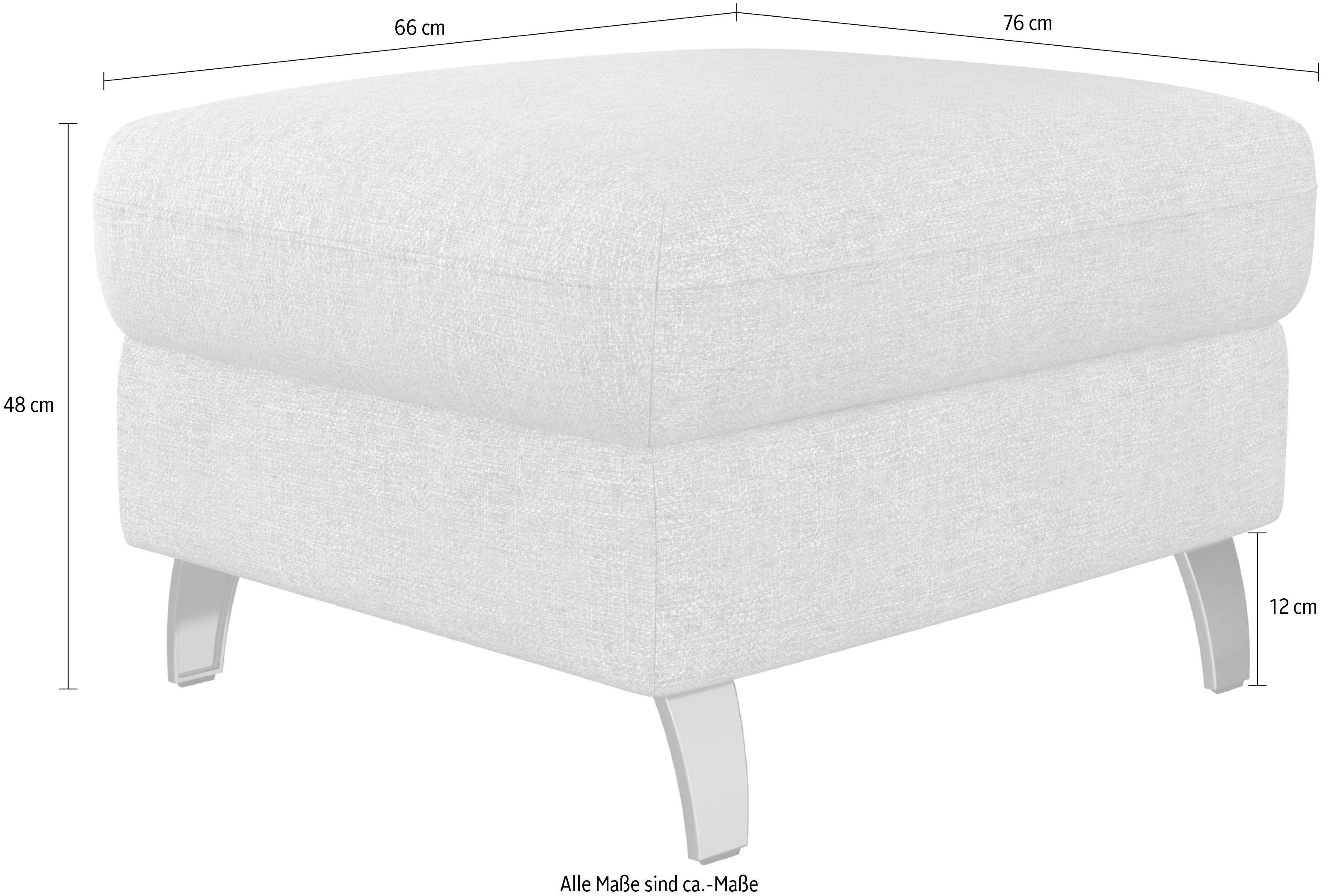 sit&more Stauraumhocker Grenoble, mit Stauraum und satinierten Füßen