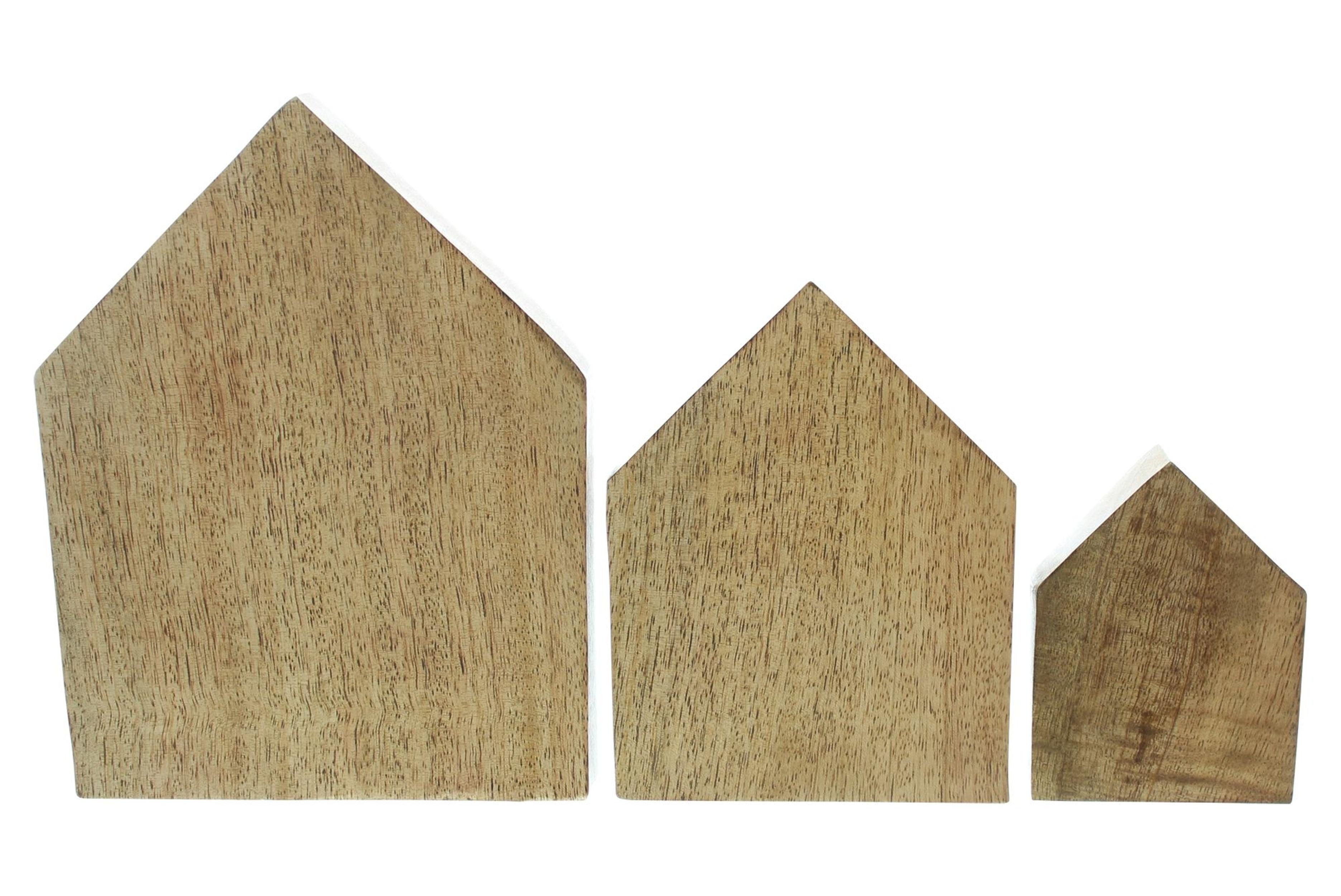 Dekoobjekt Holzdeko "Haus", 3er Set