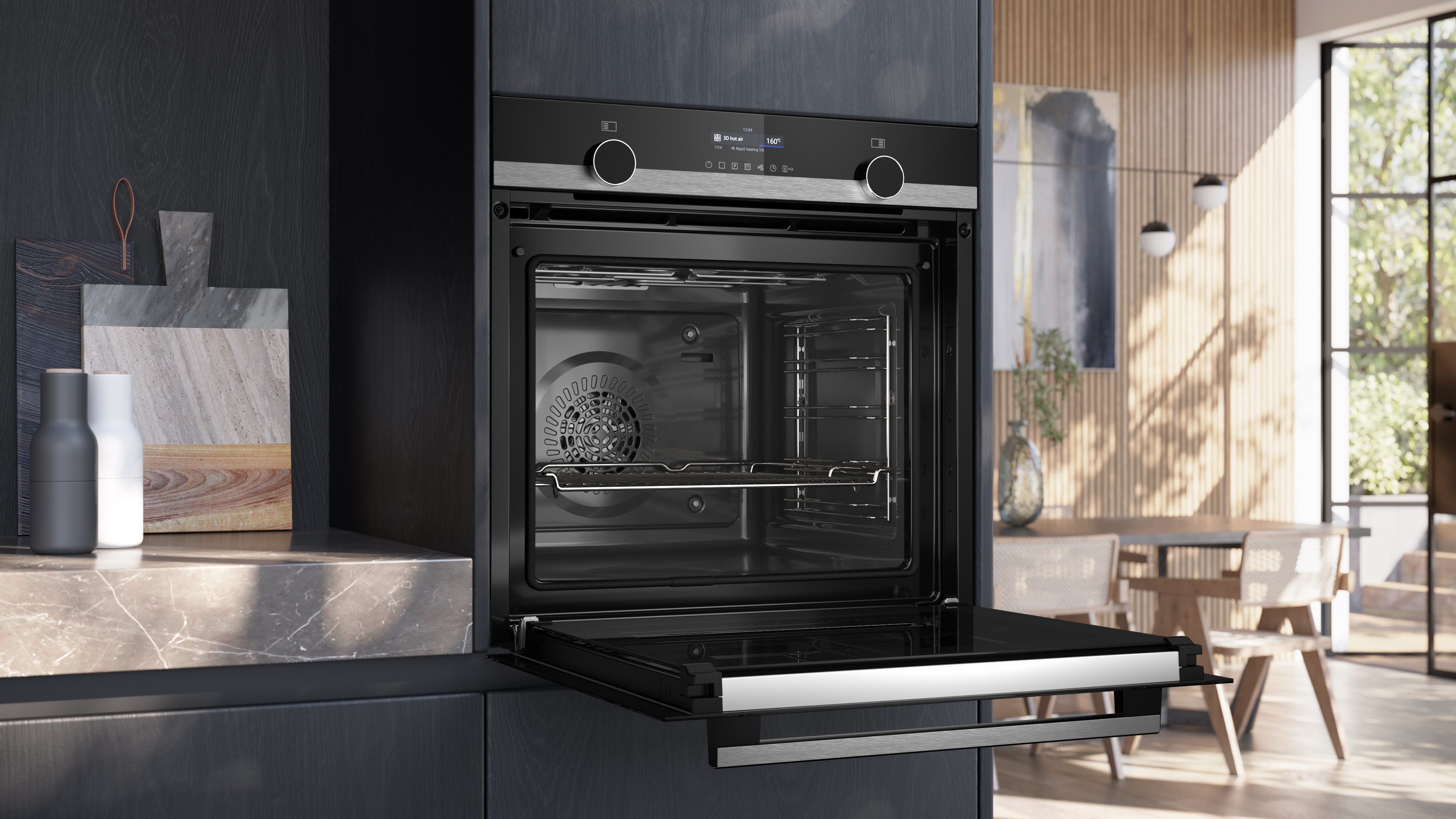 SIEMENS Pyrolyse Backofen iQ500 HB579GBR3, mit Teleskopauszug nachrüstbar, Pyrolyse-Selbstreinigung, AirFry-Funktion