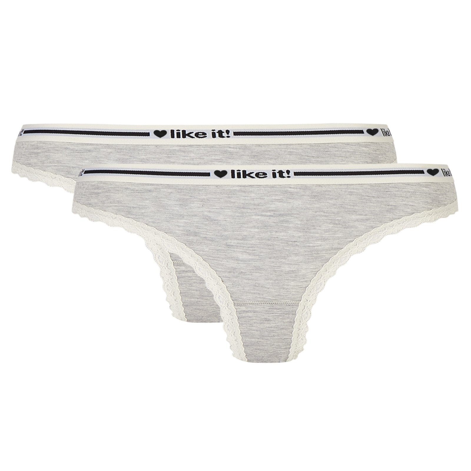 like it! String like it! - String Serie Ella 2er Pack (M Ivory Grey)