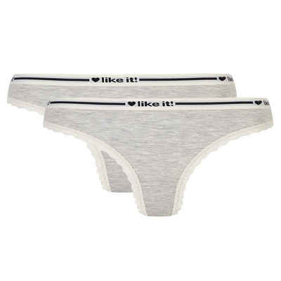 like it! String like it! - String Serie Ella 2er Pack (M Ivory Grey)