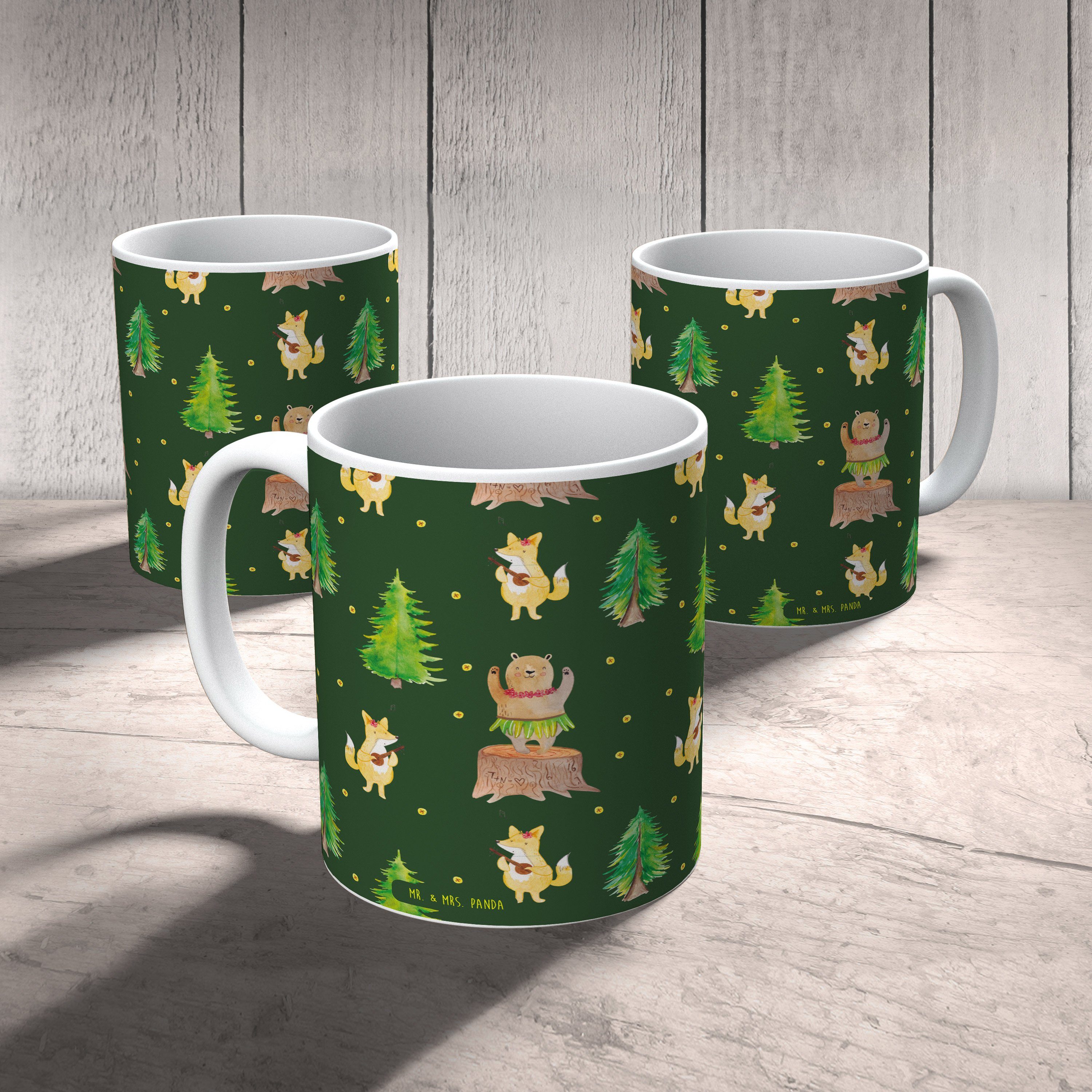 Mr. Aloha Keramik Grün Mrs. Tasse Geschenk, - Tasse Waldtiere Panda Motive, Tasse Sprüche, - & Hase,