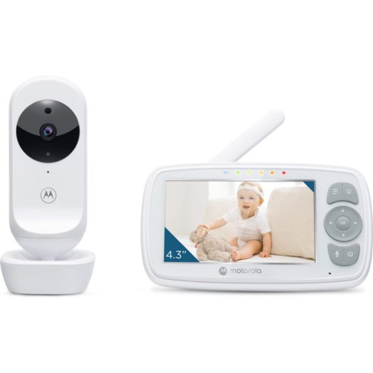 Motorola Video-Babyphone VM34 mit Kamera Farbdisplay Nachtmodus und Gegensprechen