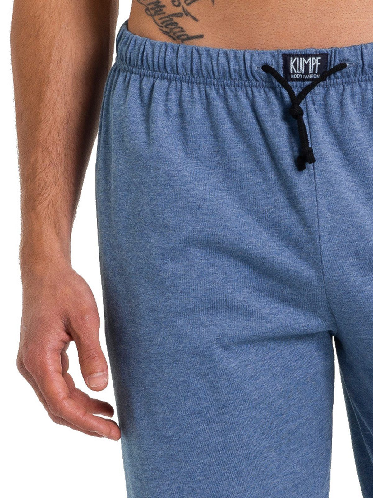 KUMPF Loungehose Pyjamahose hohe (Stück, Cotton poseidon Markenqualität Herren 1-tlg) Bio