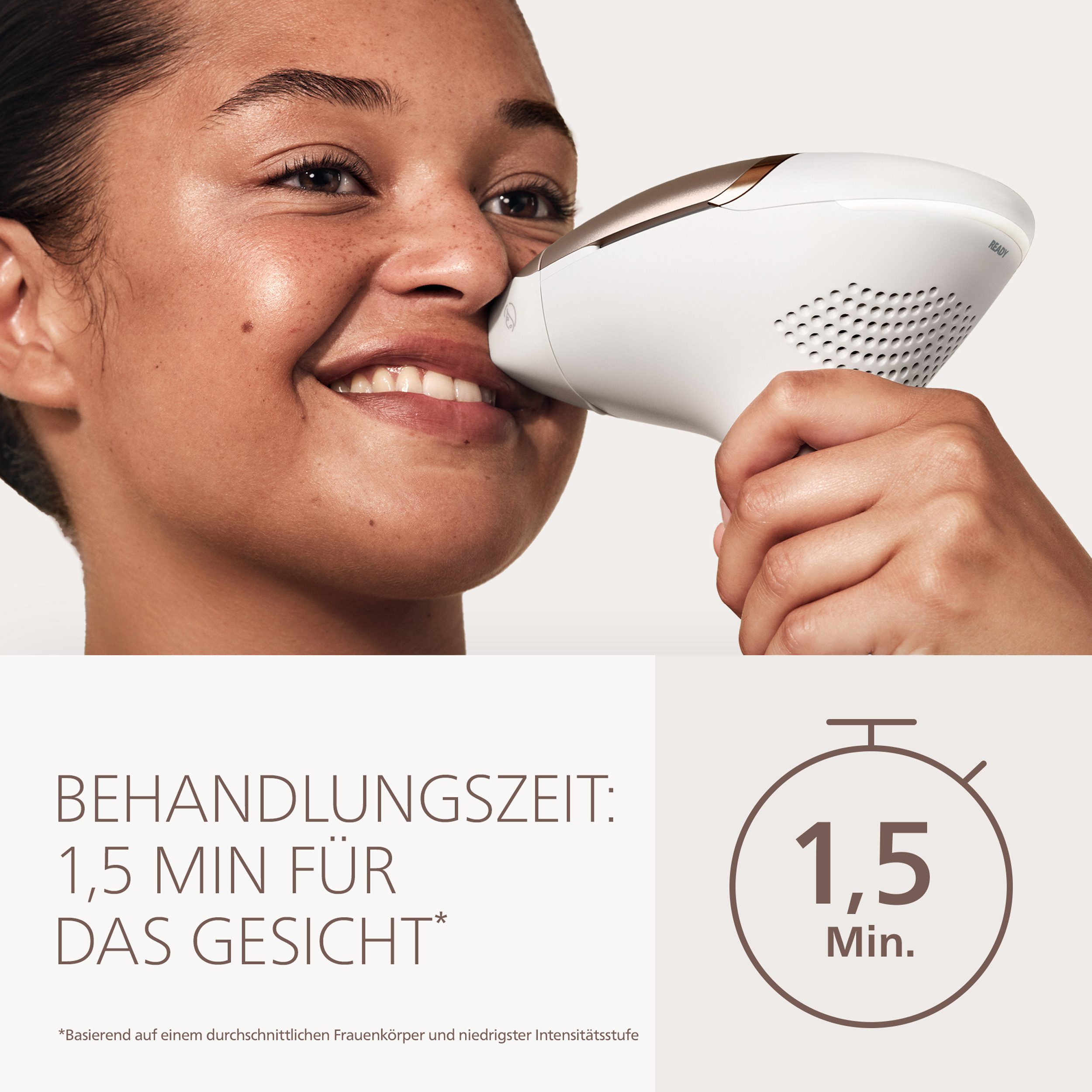 Philips IPL-Haarentferner Philips Lumea Series 9000 BRI984/00, 4 Aufsätze (Achseln, Bikinizone, Körper, Gesicht)
