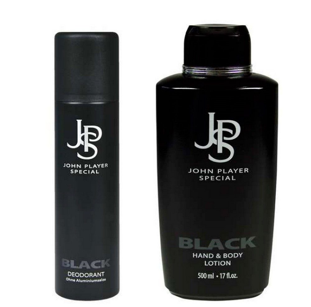 John Player Special Körperlotion Black Hand & Body Lotion 500 ml & Deodorant Spray 150 ml