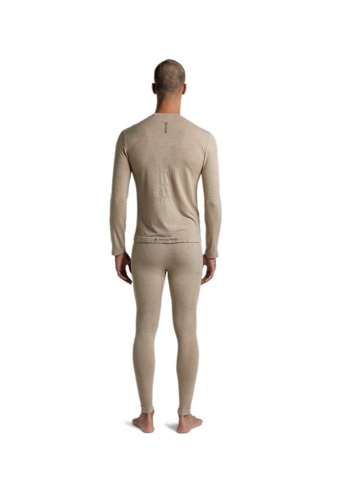 X-Bionic Langarmshirt Mightywool Shirt LS (Merinowolle, warm) sand/beige Herren