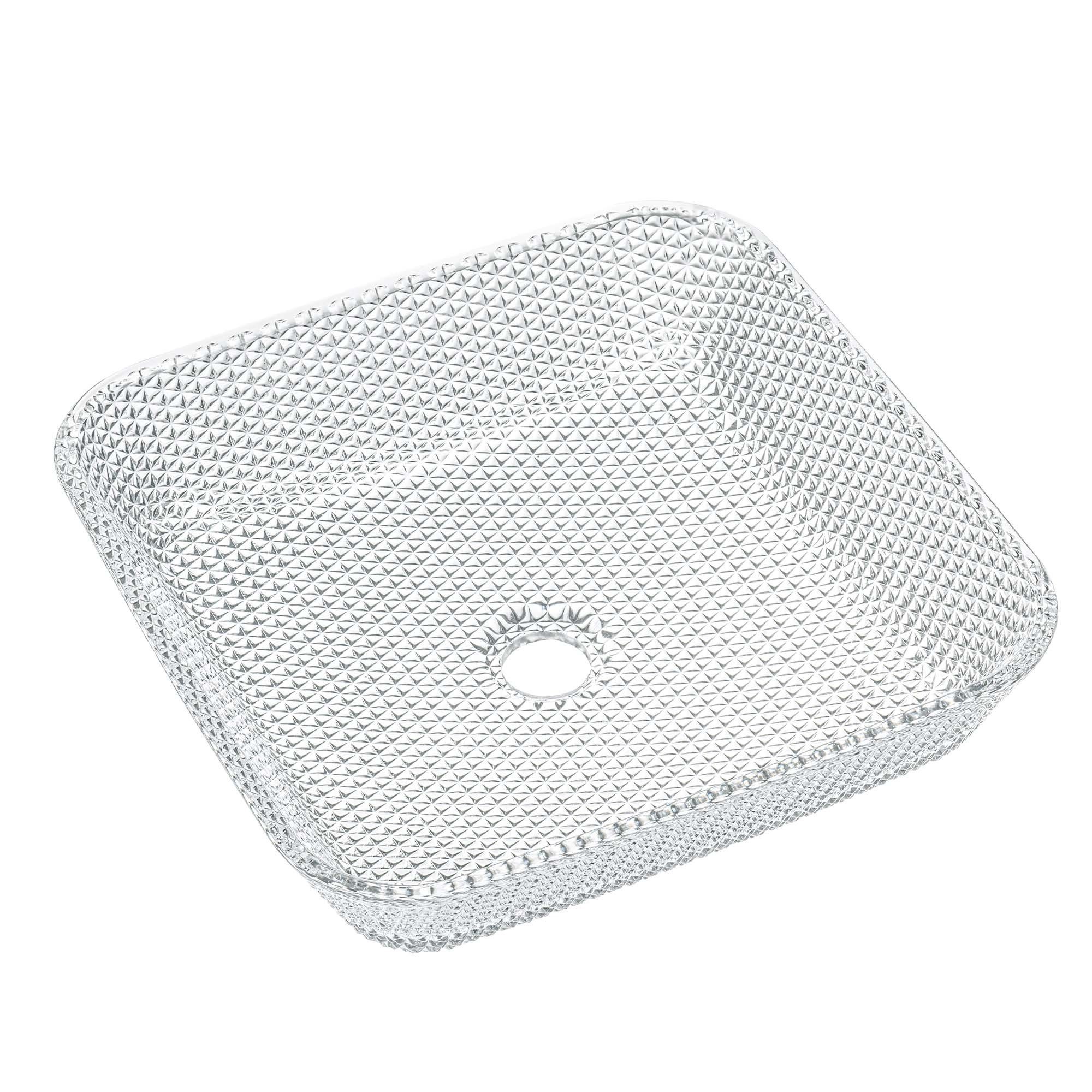 Mai & Mai Aufsatzwaschbecken Glaswaschbecken Waschplatz Handwaschbecken Minerva03, Tiefe des Beckens: 110 mm, Produktmaße: 400*400 mm