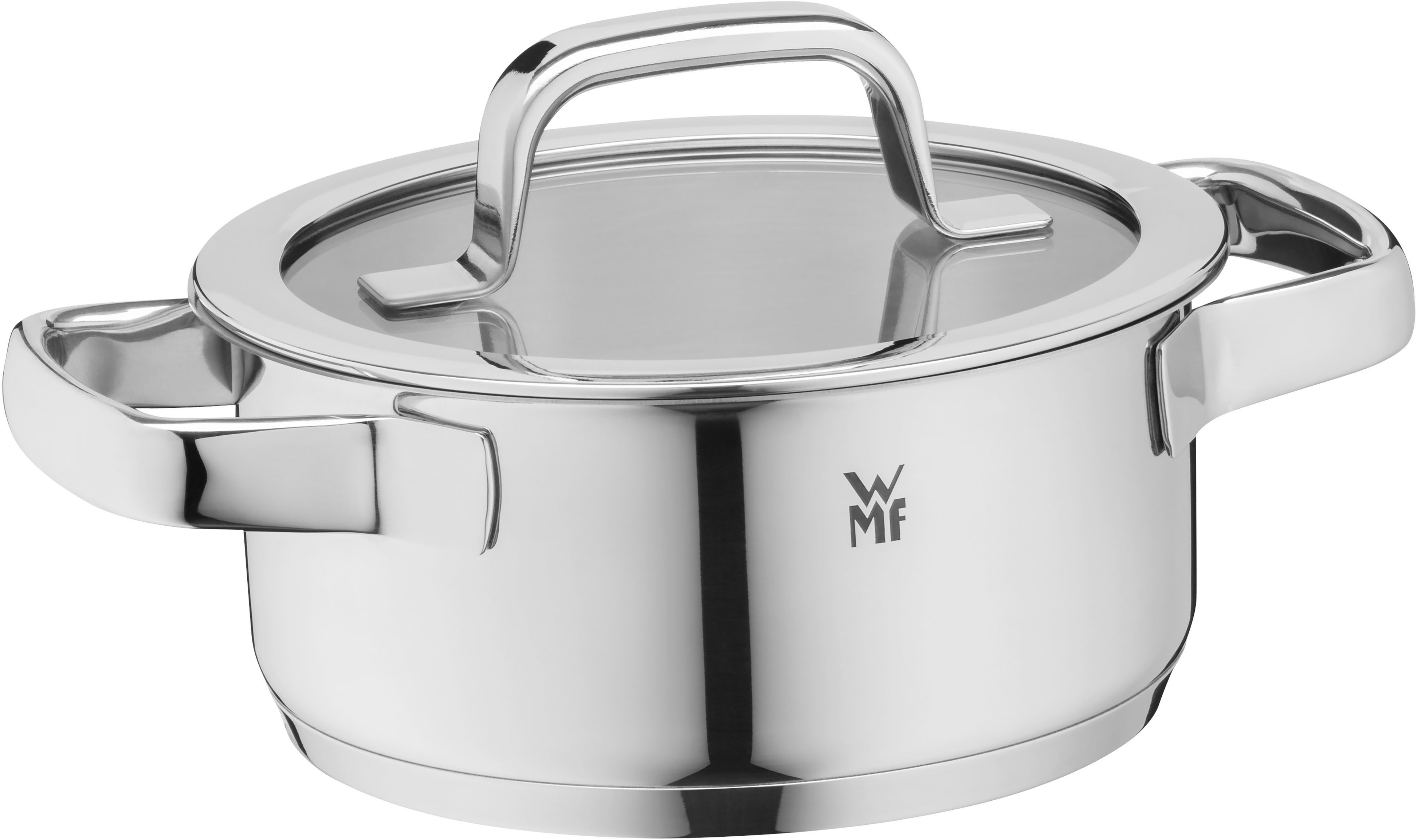 WMF Bratentopf Compact Cuisine, Cromargan® Edelstahl Rostfrei 18/10 (2-tlg), wärmeduzierende Hohlgriffe, Innenskalierung, Schüttrand