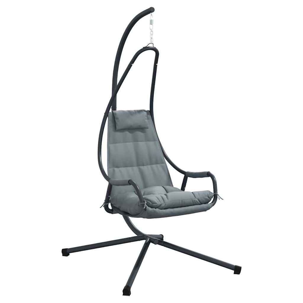vidaXL Hollywoodschaukel Hängendes Ei-Stuhl Anthrazit 94 x 107 x 196,5 cm Stahl, 1-Sitzer, 1 tlg.