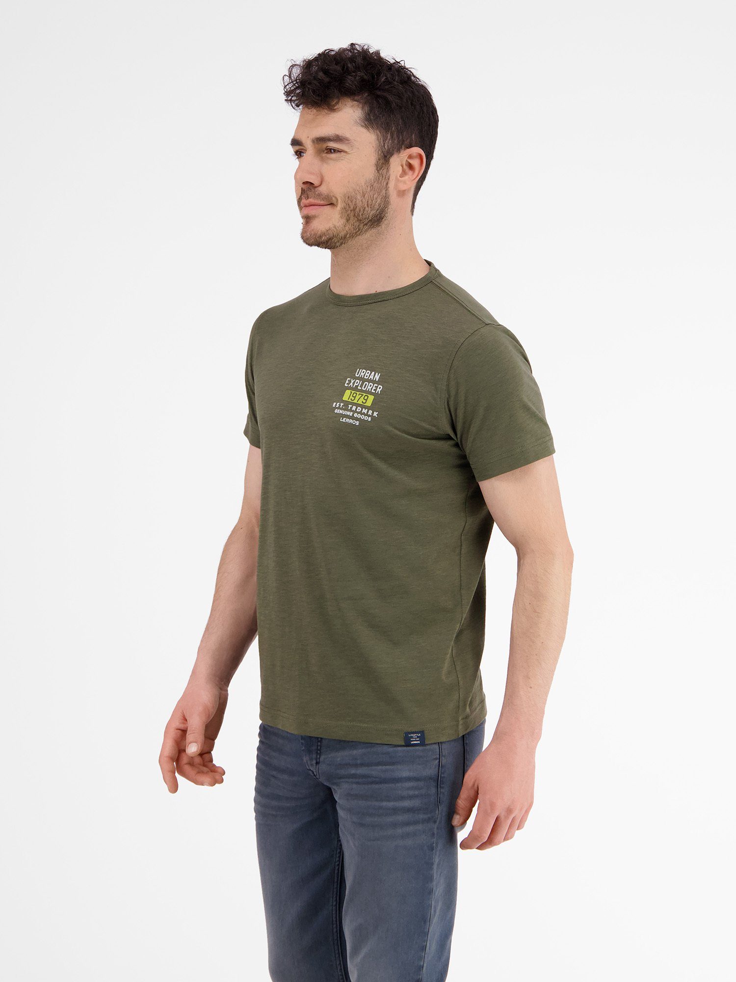 LERROS T-Shirt LERROS OLIVE AGED O-Neck T-Shirt