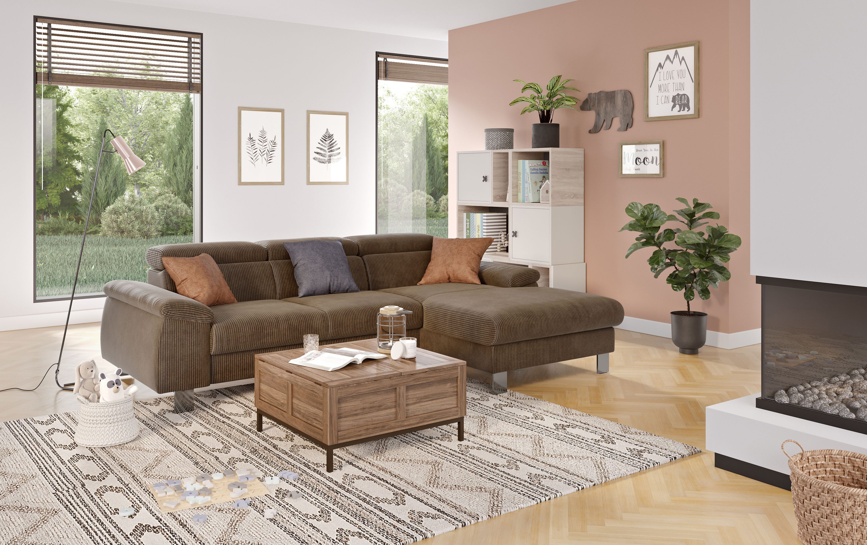 COTTA Ecksofa Komaris L-Form, B: 244 günstig online kaufen