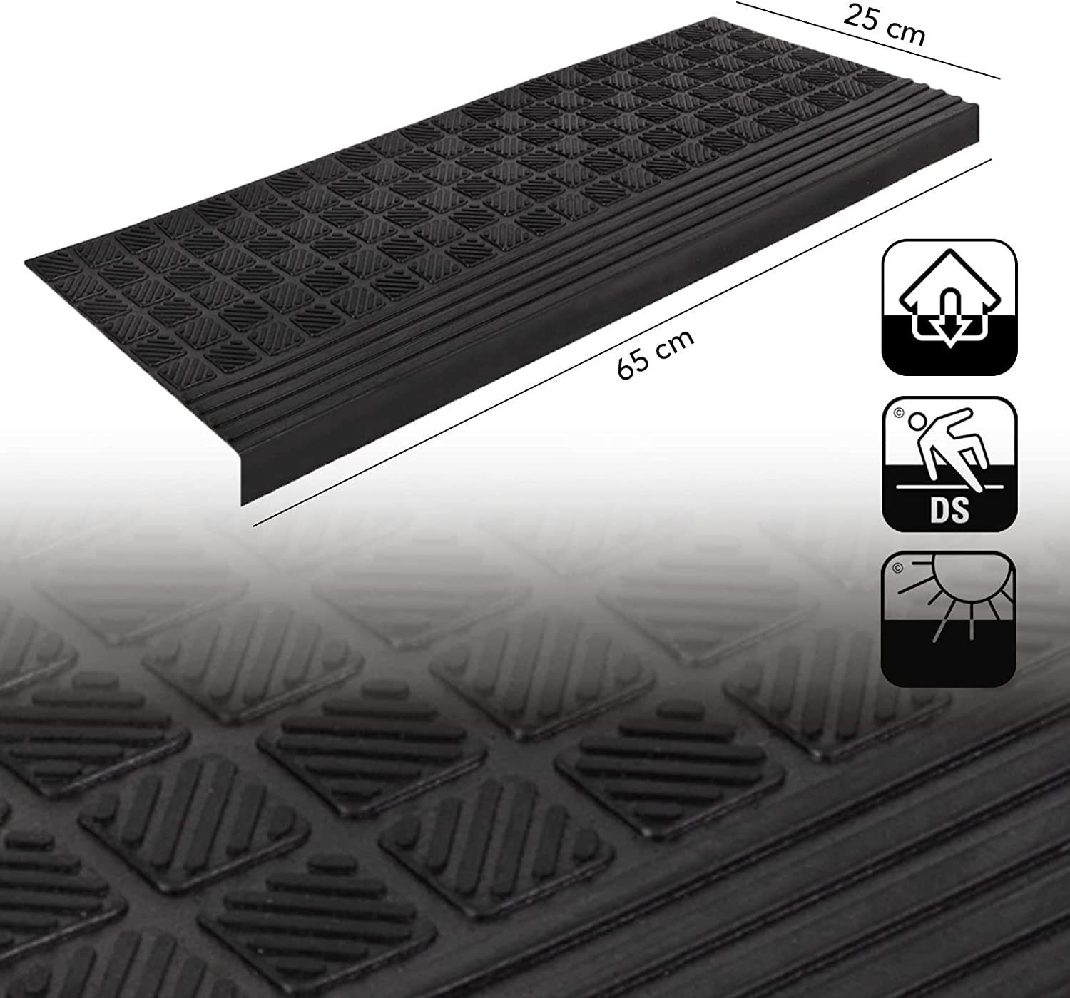 Karat Stufenmatte Stufenmatte aus Gummi, wetterfest & rutschhemmend günstig online kaufen