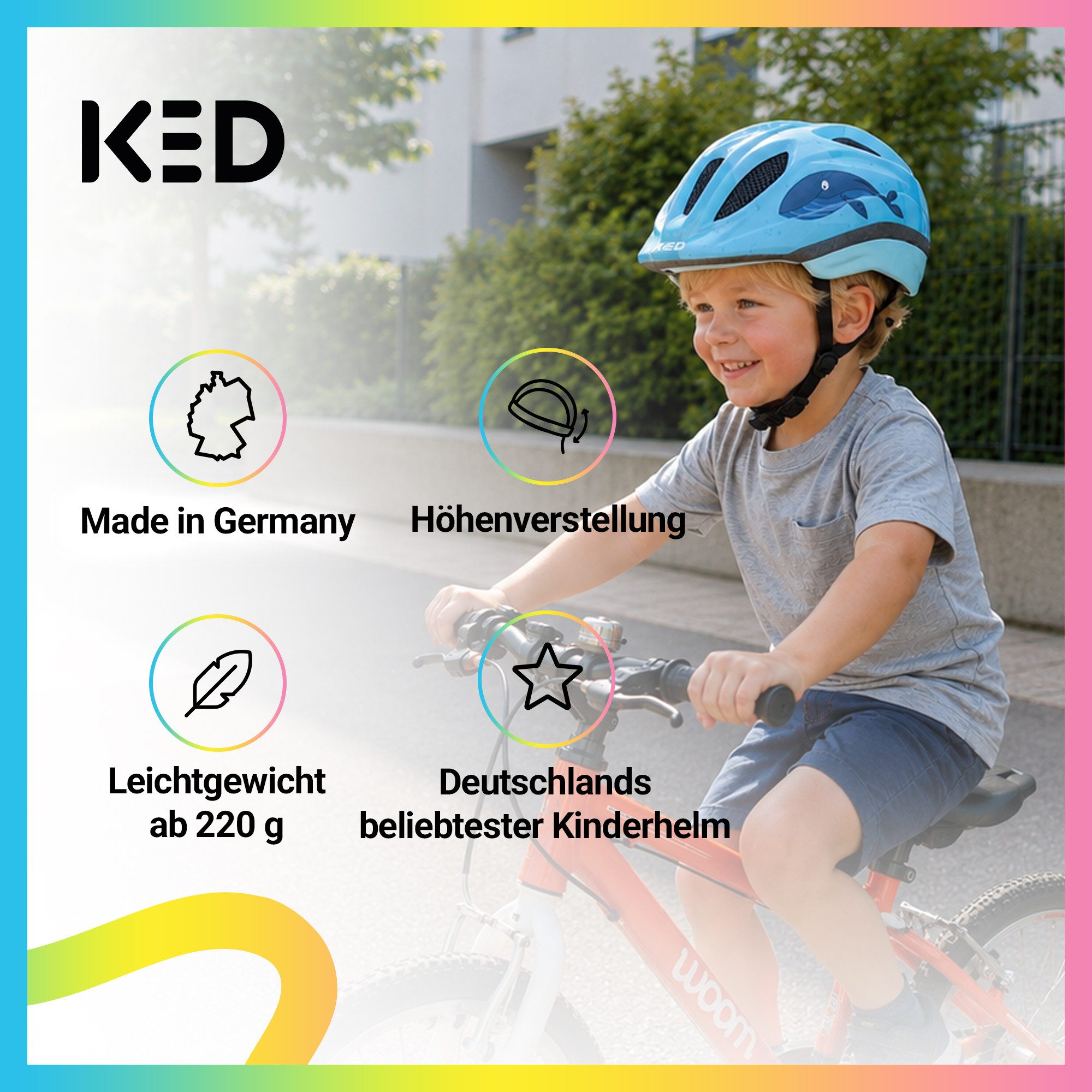 KED Fahrradhelm Meggy II Trend Kinderhelm, LED Rücklicht, MaxShell Technologie Und Präzise Größenverstellung – Bild 2 von 5