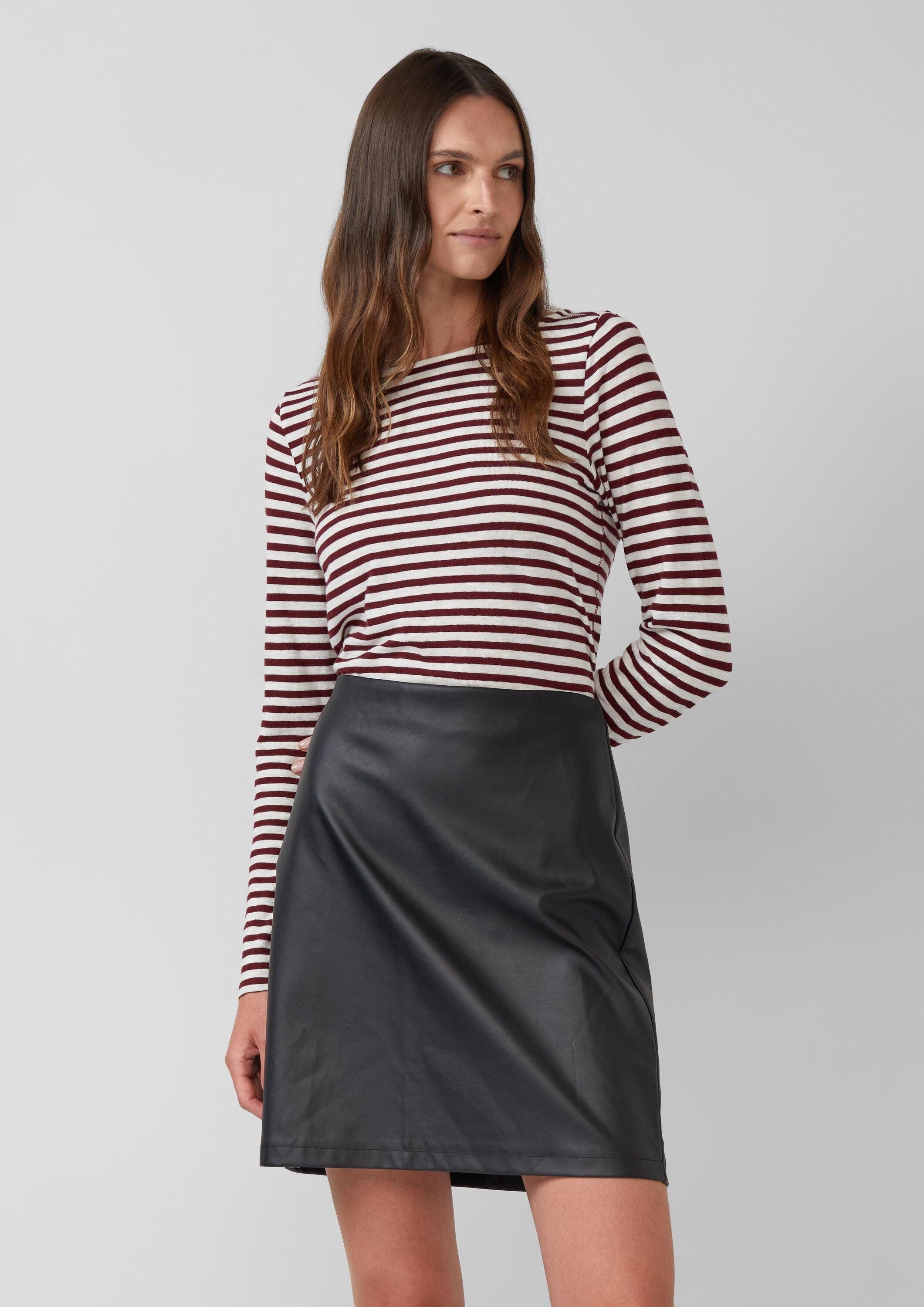 s.Oliver Minirock Rock Ausgestellter Mini-Rock aus Kunstleder günstig online kaufen