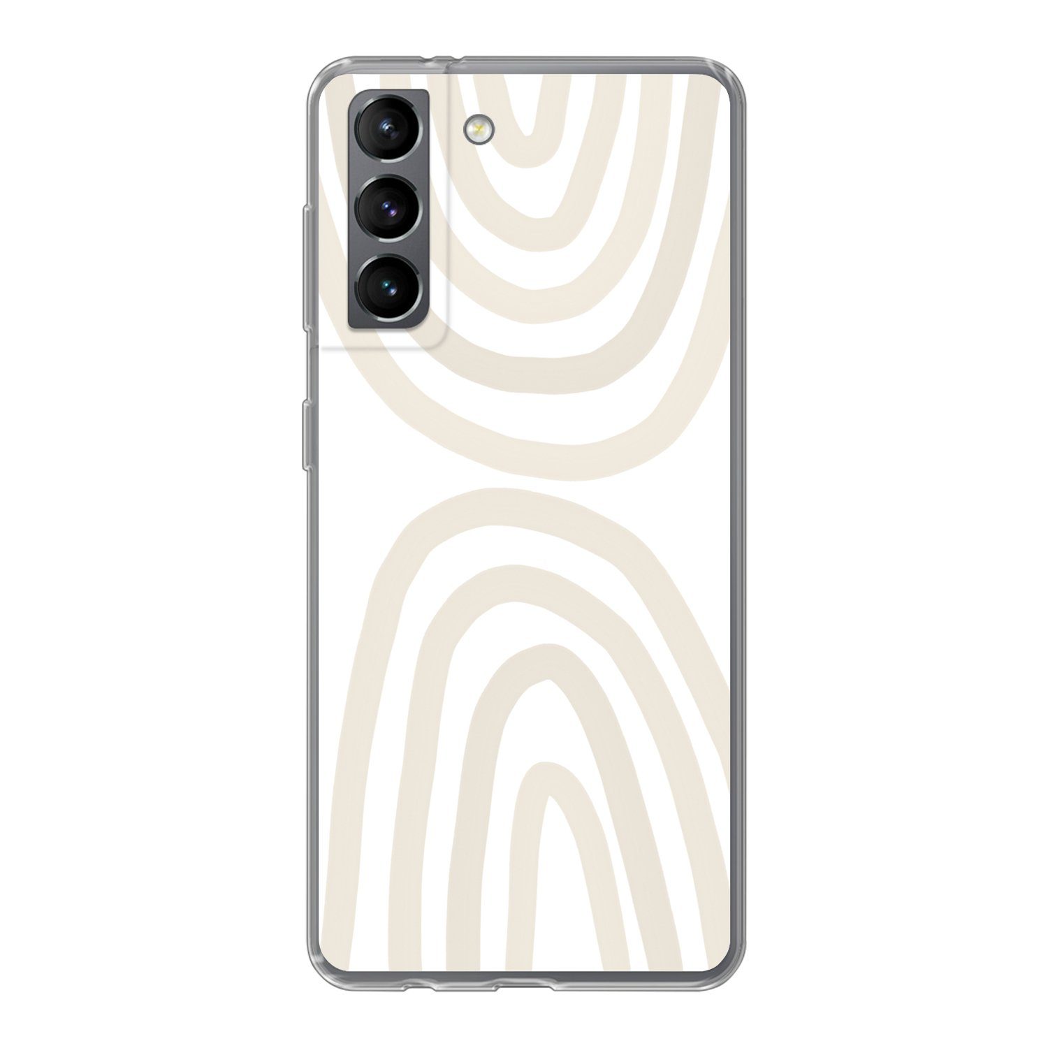MuchoWow Handyhülle für Samsung Galaxy S21 Regenbogen - Pastell - Design - Abstrakt, Phone Case, Silikon, Schutzhülle Dünn