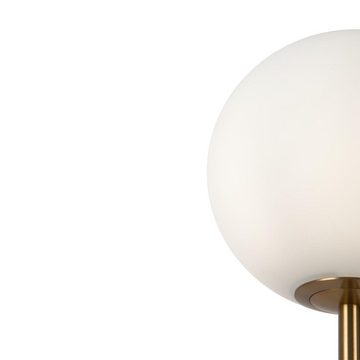 click-licht Stehlampe Stehleuchte Ring in Messing und Weiß E27, keine Angabe, Leuchtmittel enthalten: Nein, warmweiss, Stehlampe, Standlampe