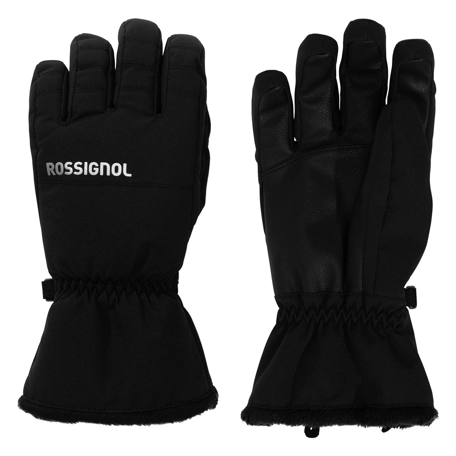 Rossignol Skihandschuhe Perfy G mit aufgedrucktem Markenschriftzug in silber