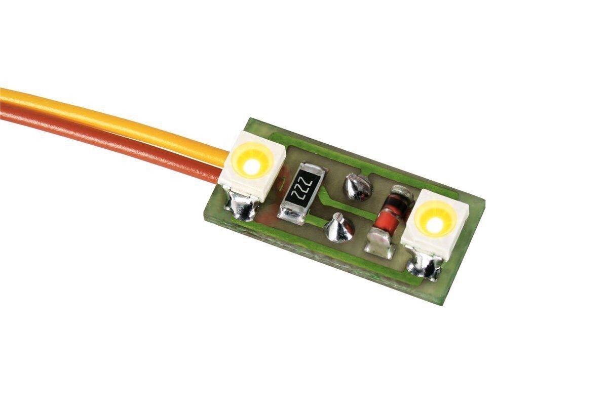 Viessmann Modelleisenbahn-Signal Viessmann 6017 Hausbeleuchtung, 2 LEDs gelb, 3 Stück
