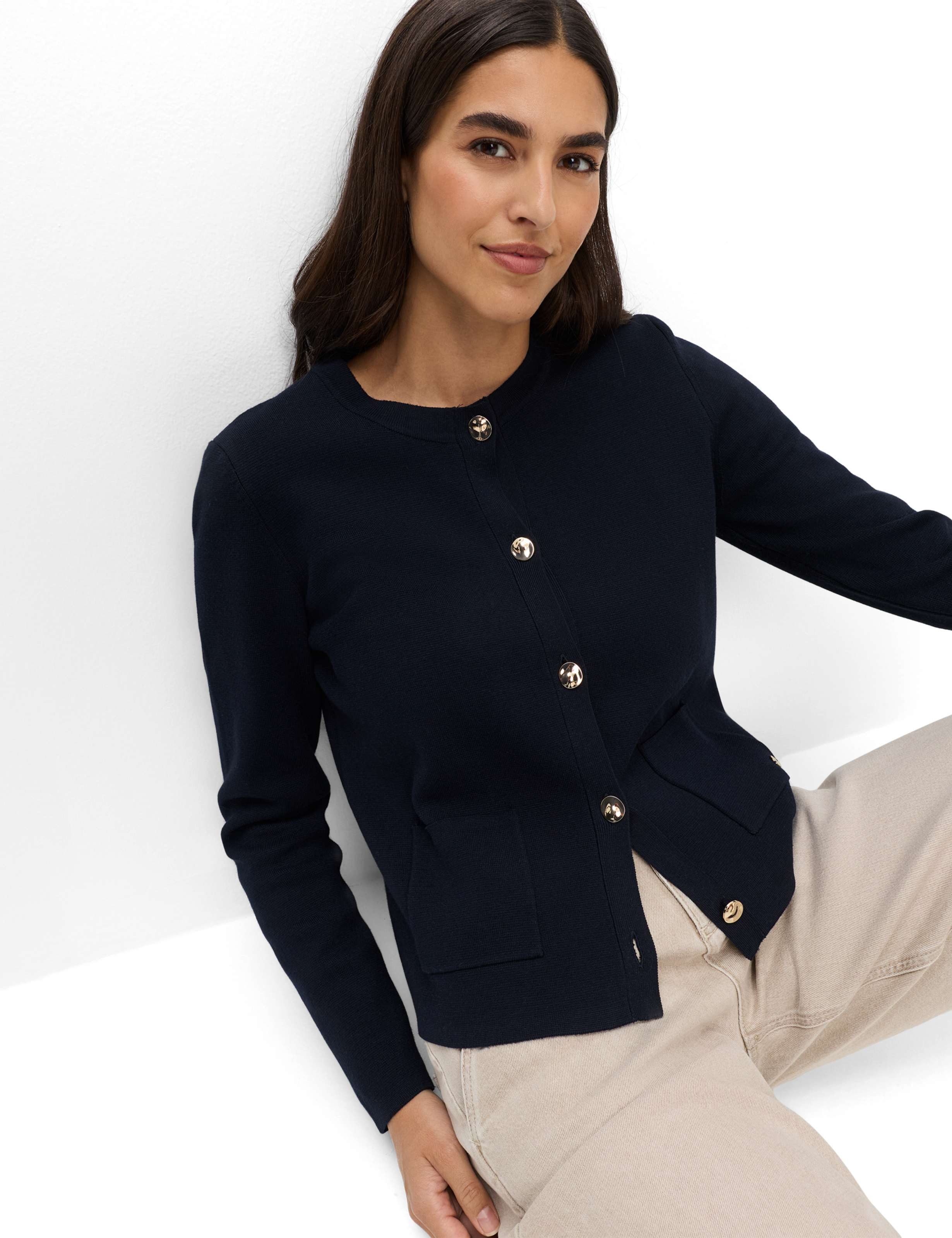 Brax Strickjacke Style AMI Easy Knit: Strickjacke im Viskosemix
