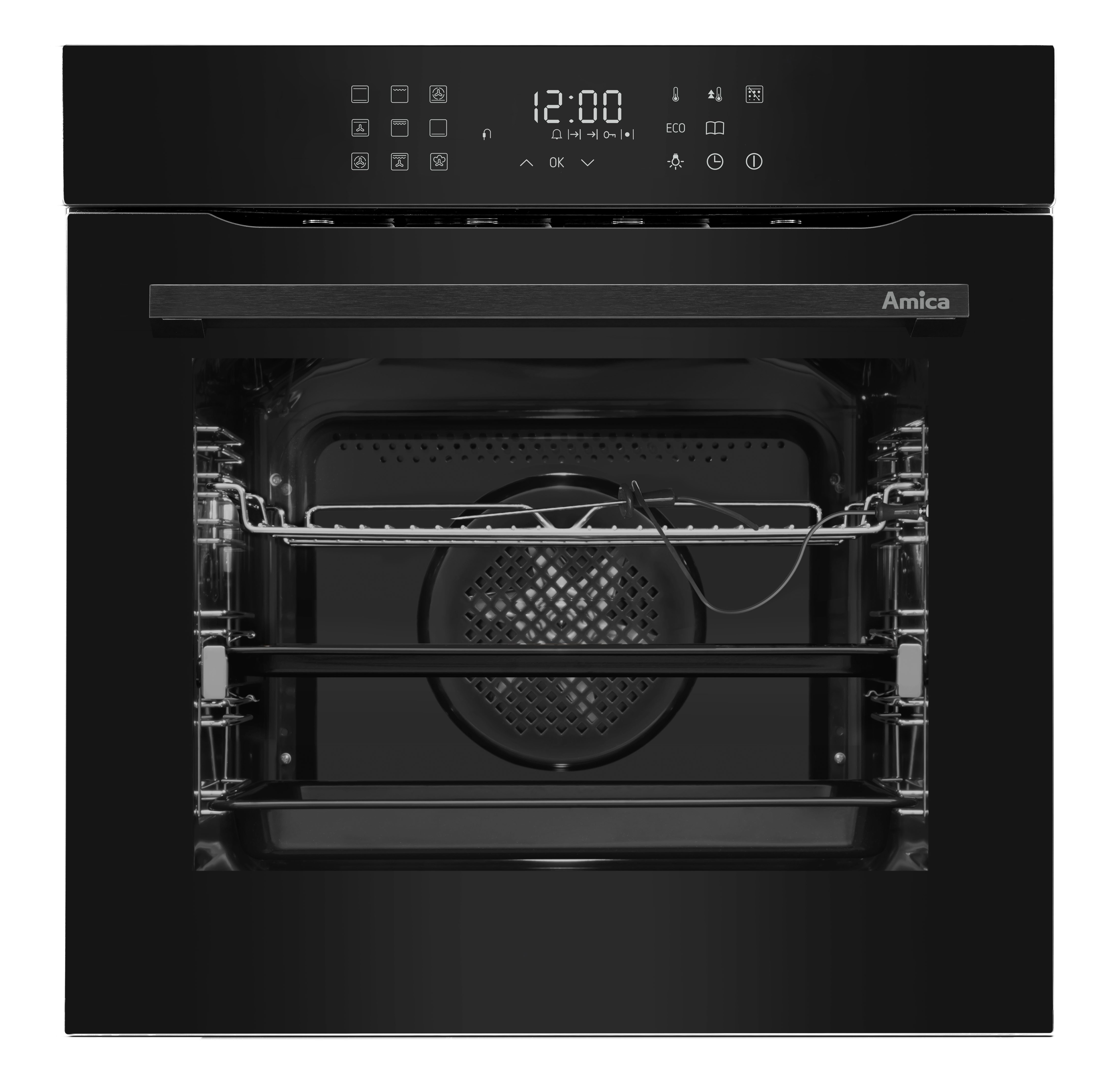Amica Einbaubackofen EBX 944 870 V, mit 1-fach-Teleskopauszug, Steam Clean, Knusprig & saftig mit Dampf – XXL-Platz inklusive