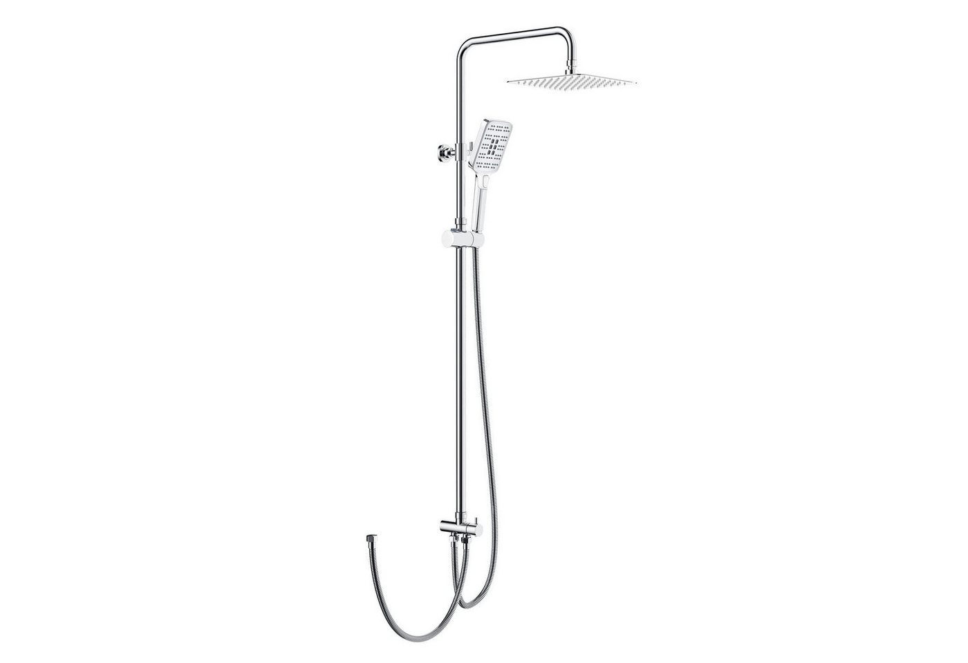 Rainsworth Duschsystem Duschkopf Set, 3 Strahlart(en), Zweifunktion Duschset mit Verteiler