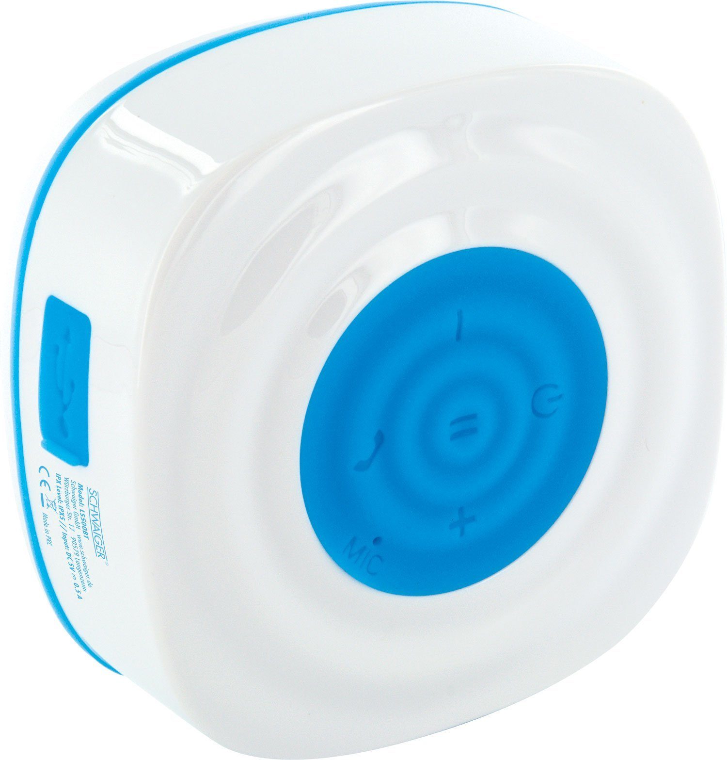 abnehmbaren IPX5) Bluetooth-Lautsprecher (Bluetooth, LS500BT Schwaiger W, Saugnapf, mit 512 5
