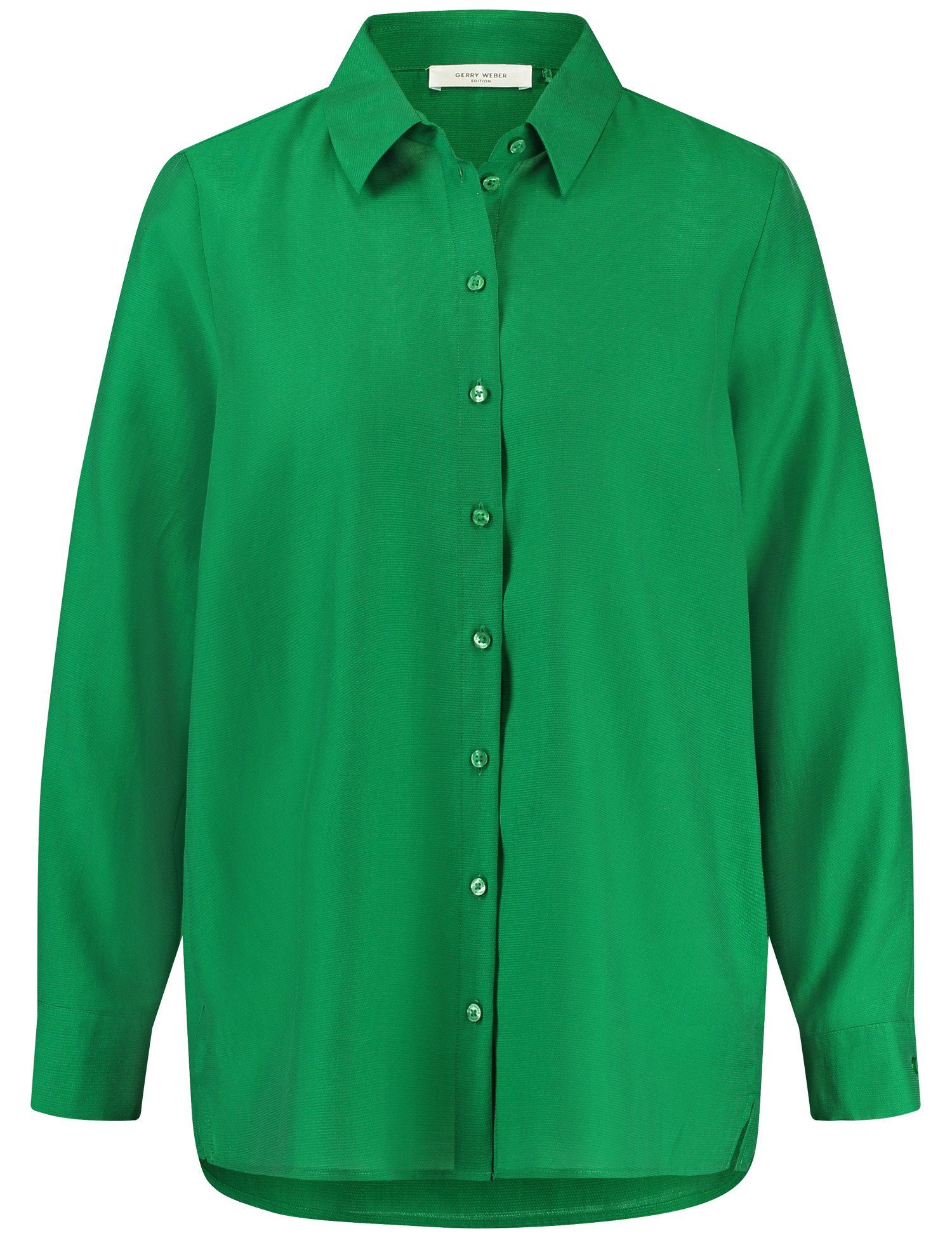 Saumschlitzen WEBER Bright Fließende Green mit GERRY Langarmbluse Bluse