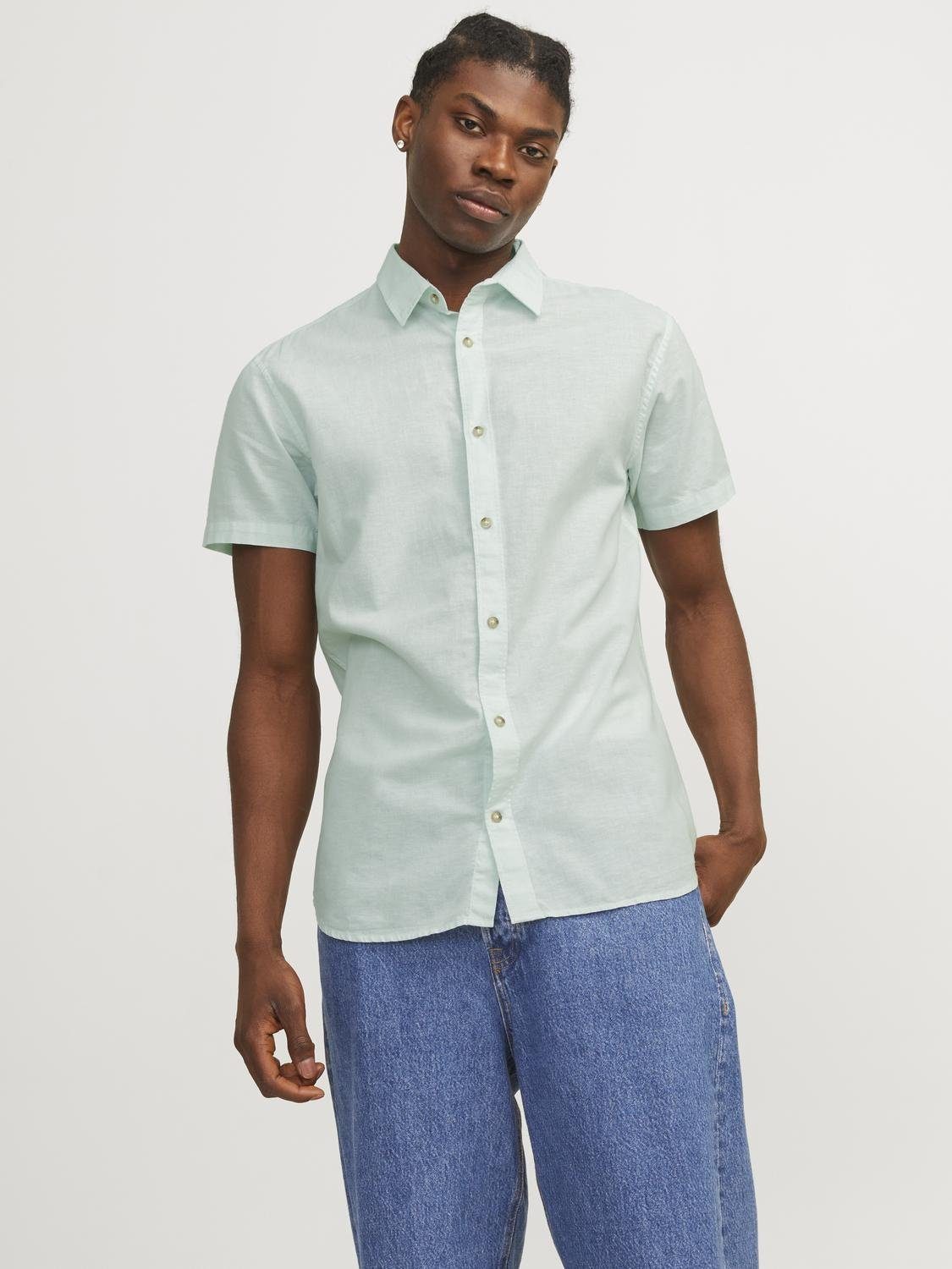 Kurzarmhemd JJESUMMER LINEN BLEND SHIRT SS SN