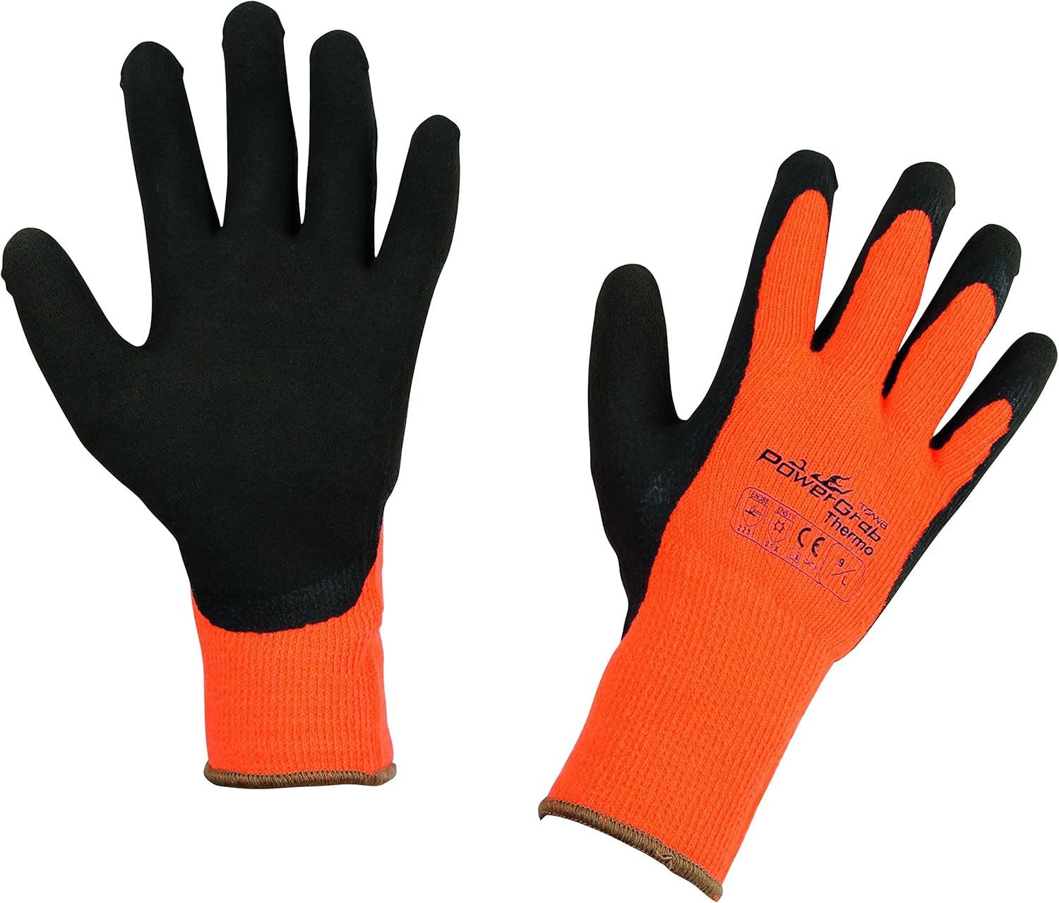 Arbeitshandschuhe PowerGrab Thermo Strickhandschuh Latex mit Acrylfutter Größe: 7