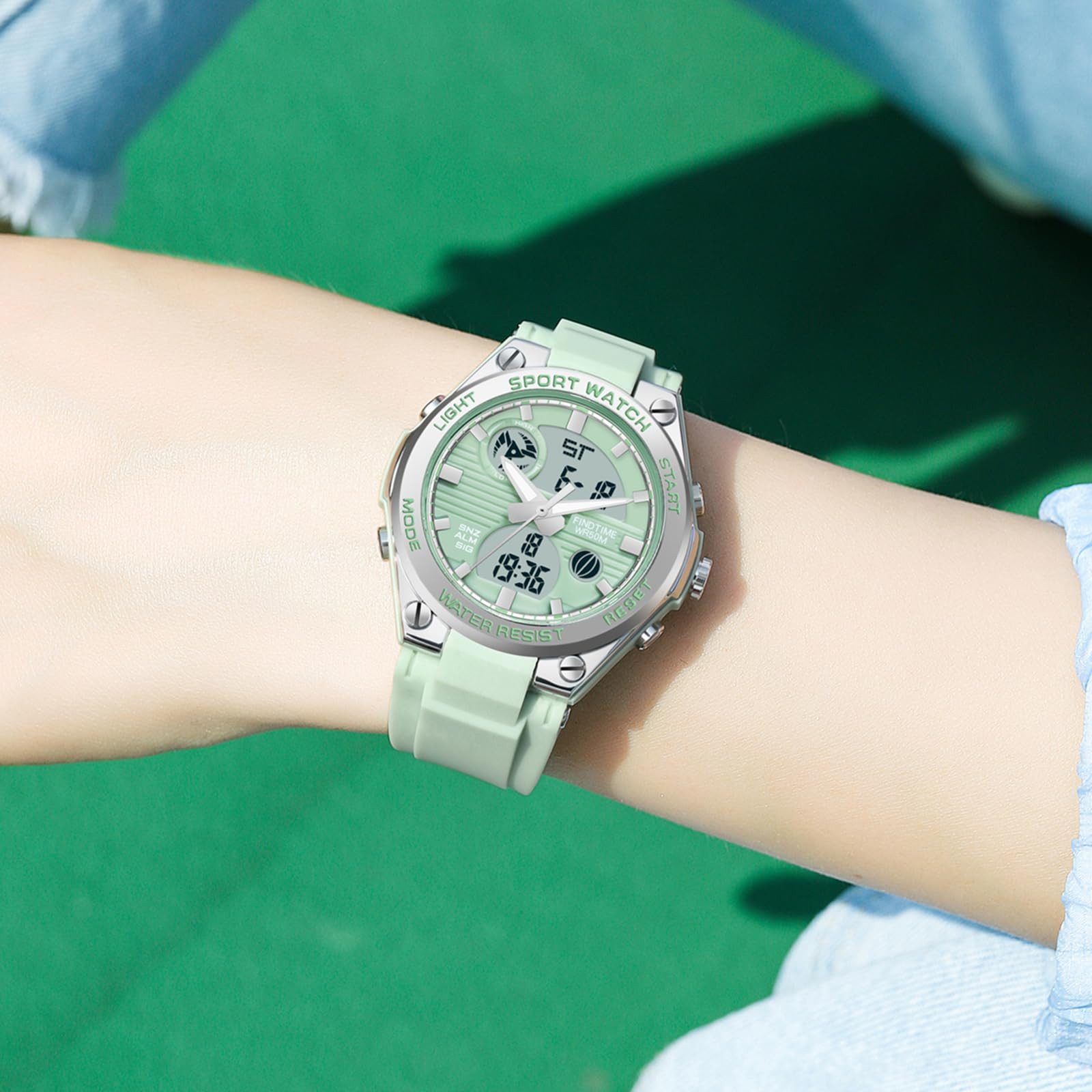 Toomoke Chronograph Chronograph Digitaluhr Armbanduhr für Jugendliche Mädchen, Silikonuhr, (Quarzuhr, Armbanduhr, Damenuhr, Herrenuhr, Digitaluhr)