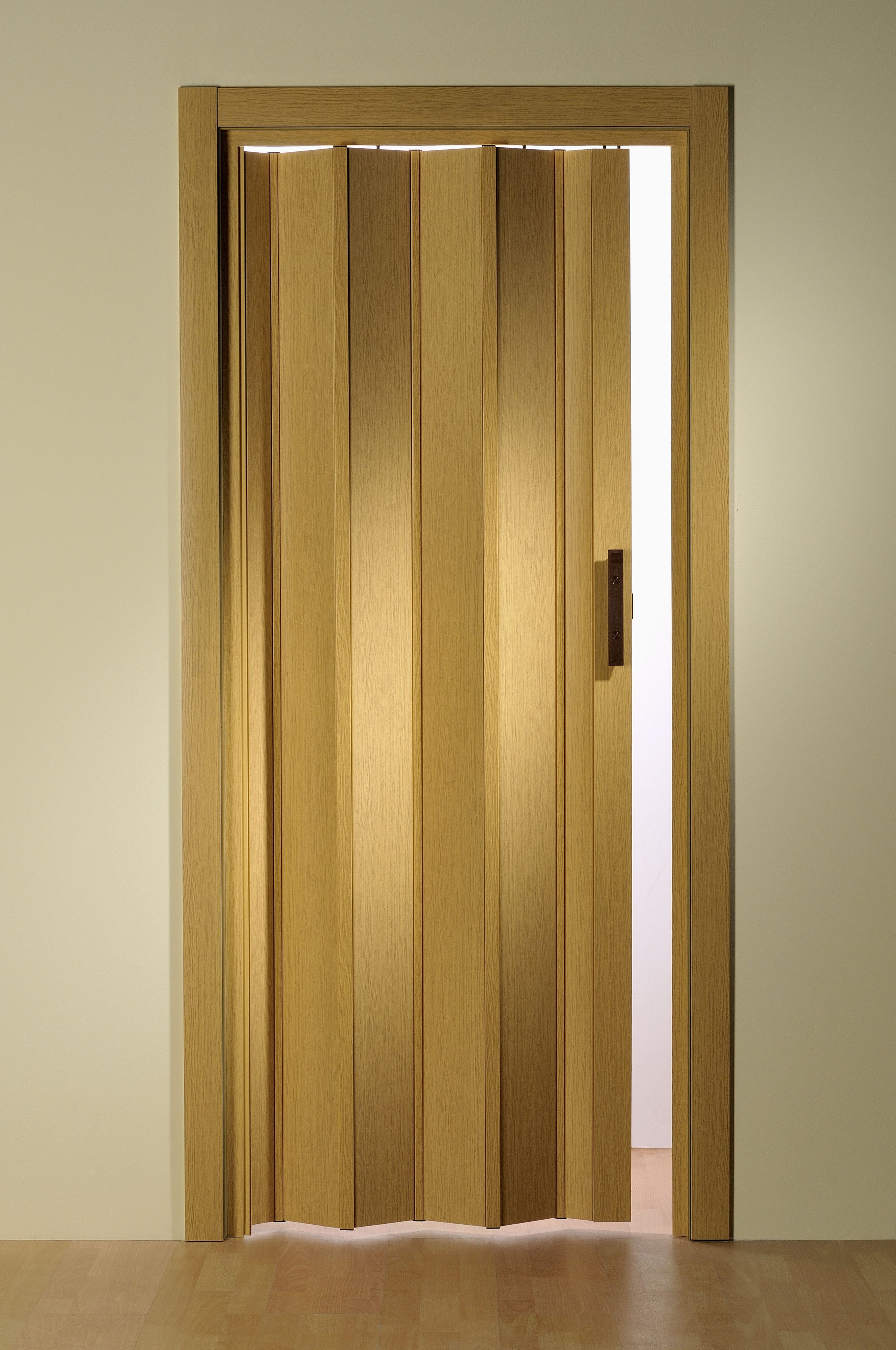 Forte Falttür Falttür Schiebetür Nischentür kürzbar B 88,5x H 202 cm Eiche hell (1 Stück), abwaschbar und für Naßräume geeignet