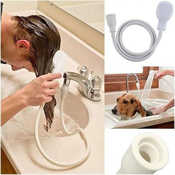 Lubgitsr Duschbrause Haustier Duschkopf Waschbecken Spray Gummischlauch Tragbare shampoo, (1-tlg)