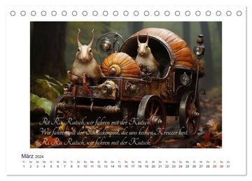 CALVENDO Wandkalender Kinderreime (Tischkalender 2024 DIN A5 quer), CALVENDO Monatskalender