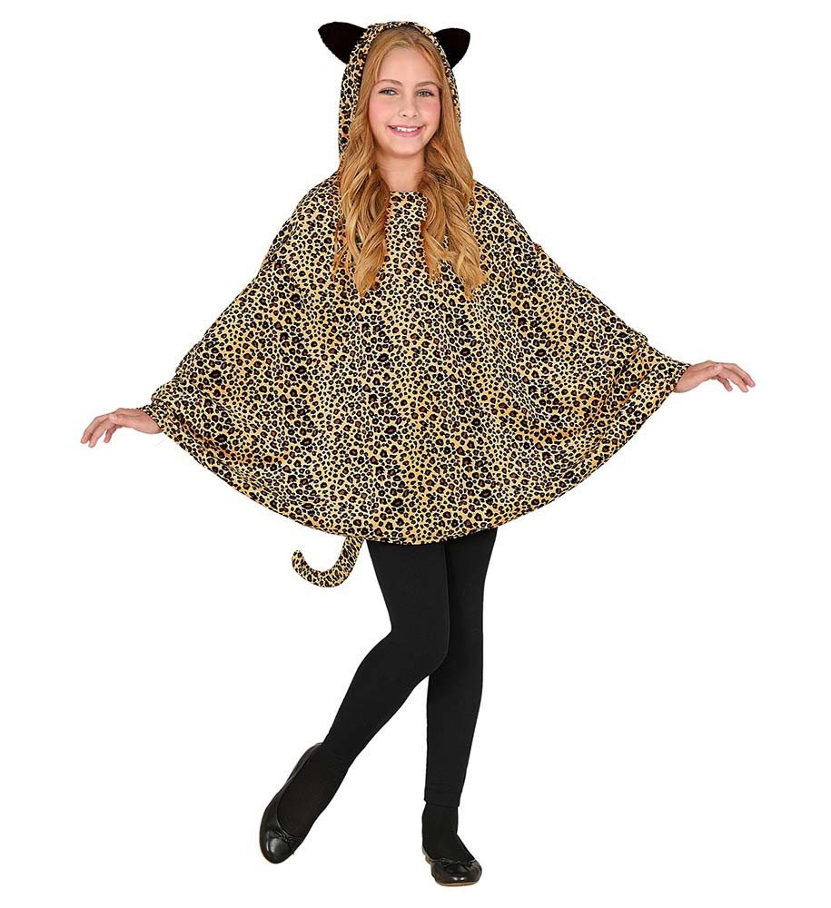 Kostüm Poncho Leopard Kinder
