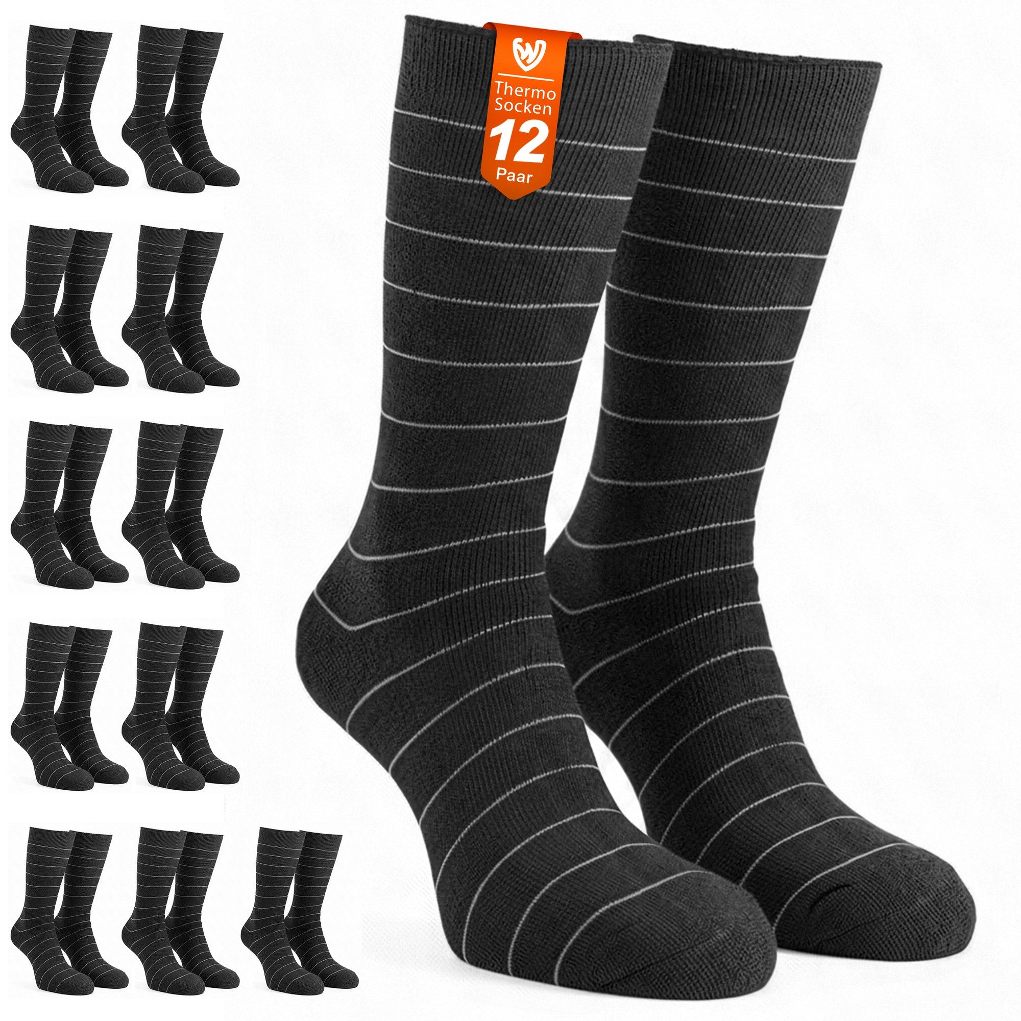 German Wear Thermosocken GW274 Woolthermal 12er Pack (12er-Pack) Thermo-Wintersocken 2.0 TOG Extra Warm Dick & Kuschelig