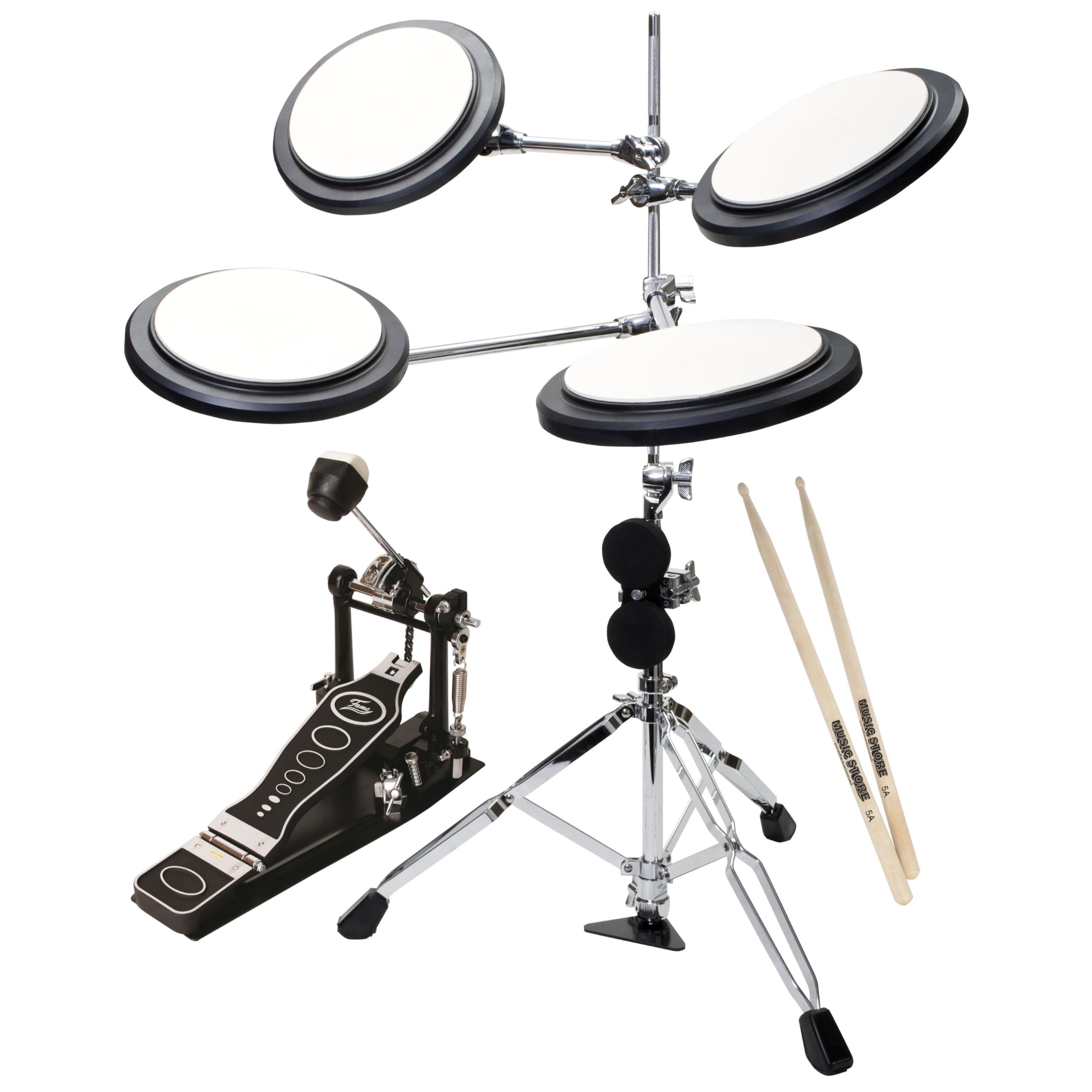 FAME Metronom, (Schlagzeug Übungsset Drums Zubehör mit Practice Pad Fußmaschine Drumsticks, Zubehör für Drums, Metronome & Übungspads), Schlagzeug Übungsset, Practice Pad, Drumsticks
