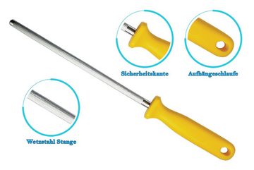 SMI Messerschärfer Wetzstahl Solingen Messerschleifer Wetzstab stahl Schleifstab, ergonomisch