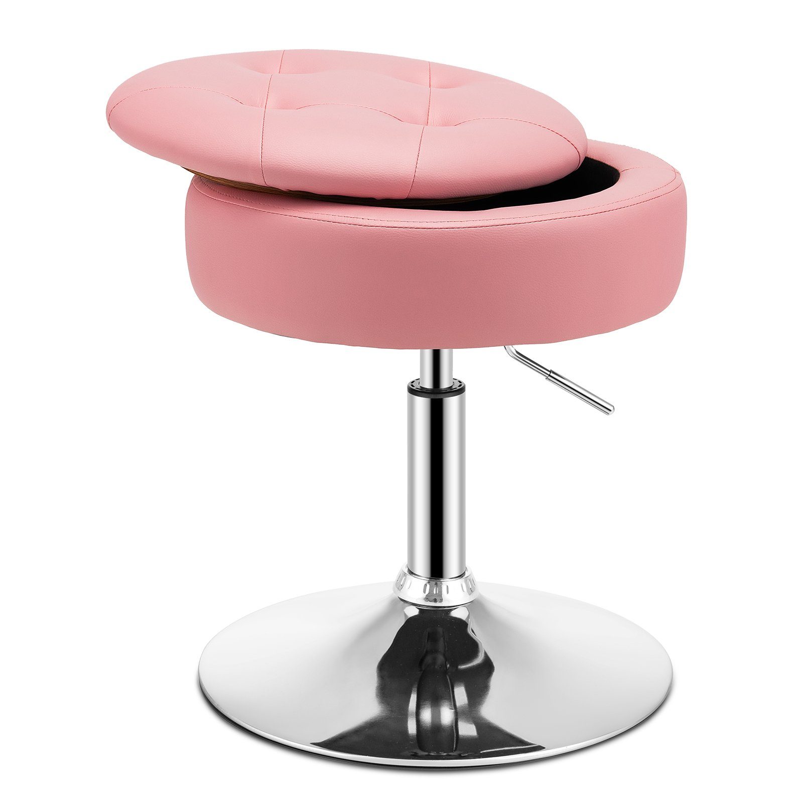 COSTWAY Drehhocker höhenverstellbar, mit Stauraum, 360° drehbar, 150kg