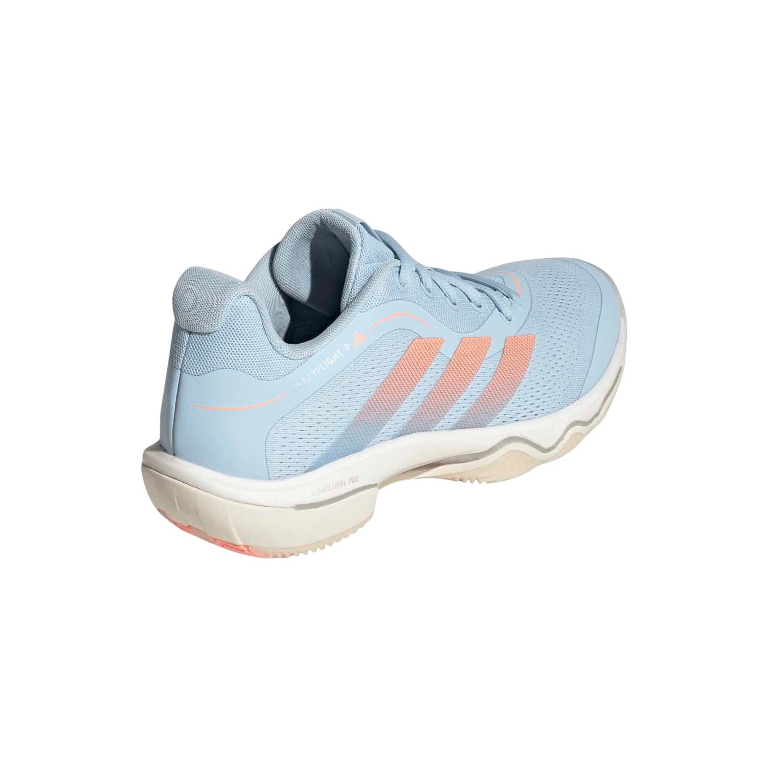 adidas Performance Hallen-Indoorschuhe CrazyFlight 7 hellblau/orange Damen Badmintonschuh